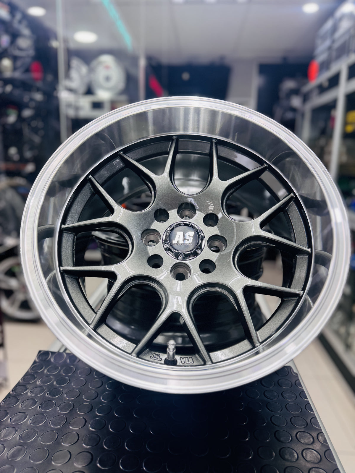 15” AS- 7651 4/100 4/108  gunmetal wheels