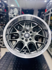 15” AS- 7651 4/100 4/108  gunmetal wheels