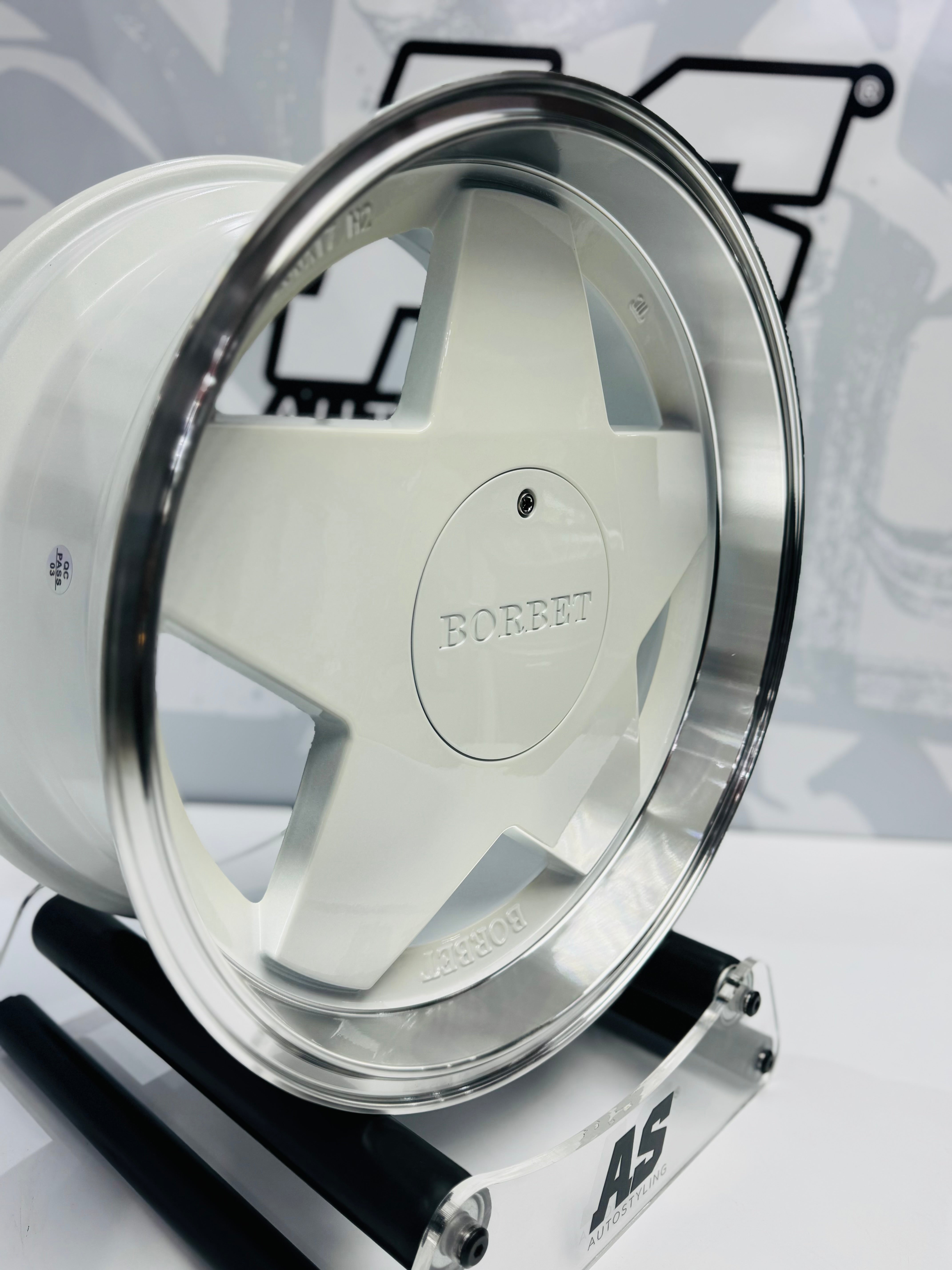 17” AS- BORB 4x100 & 5x100 WHITE WHEELS