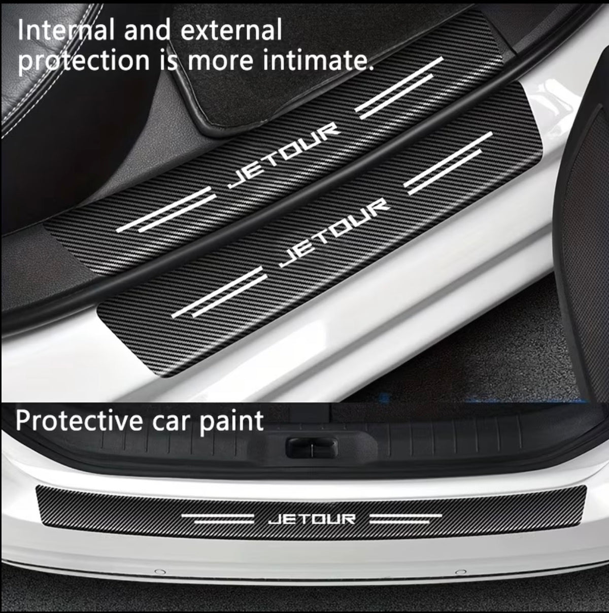 Jetour T2 (25-On) DOOR SILL PROTECTION STICKER CARBON - Autostyling Klerksdorp