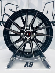 15” M8967 4x100 4x114  Machine black - Autostyling Klerksdorp