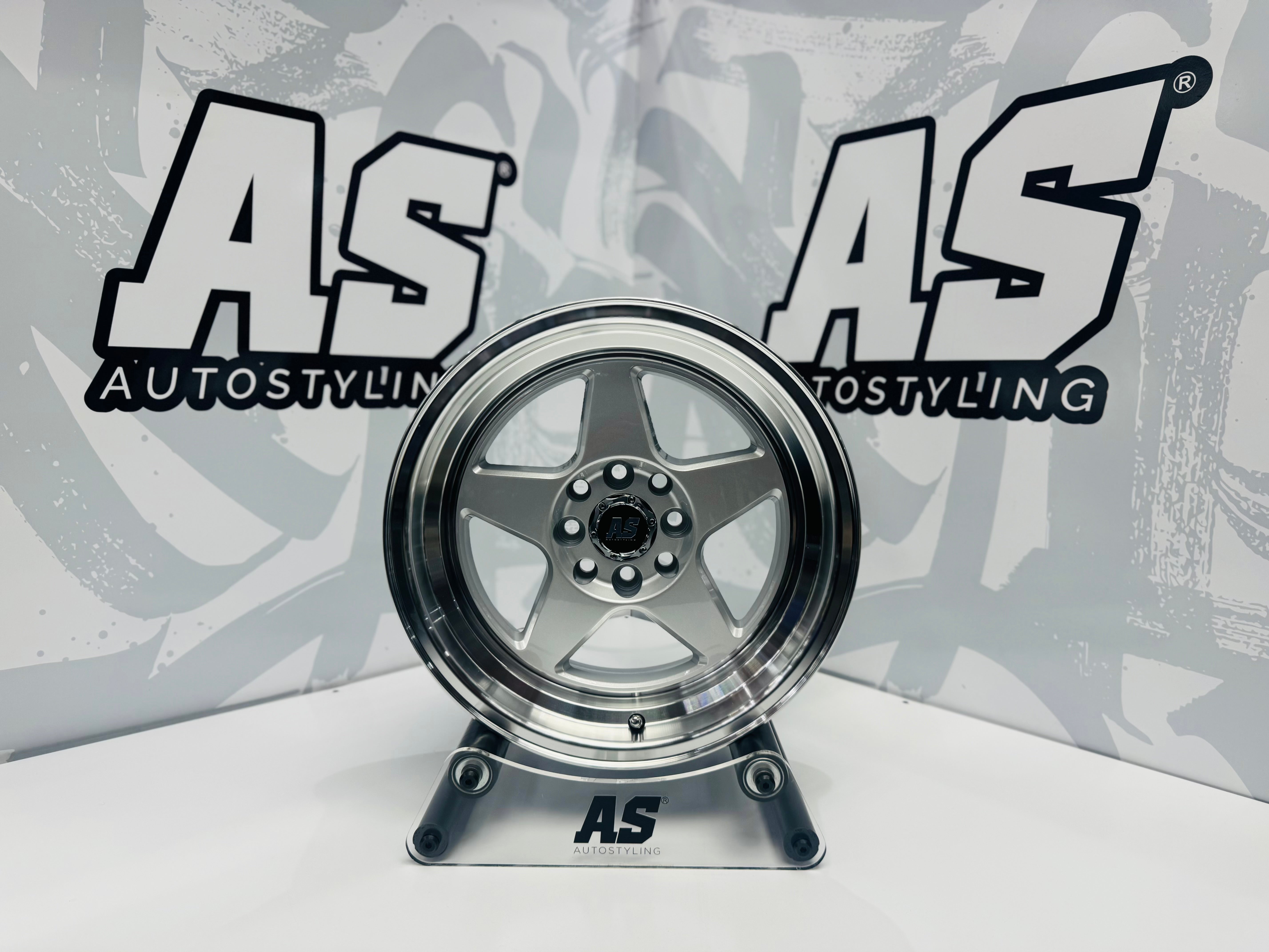 15” AS- 7701 4/100 4/108 silver wheels