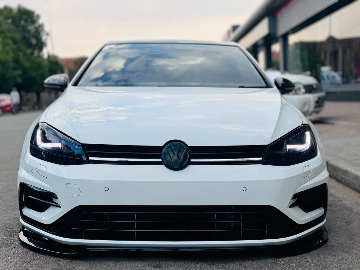 VW GOLF 7 / 7.5 / 7R / 7TSI KERSH 3PCE FRONT SPOILER GLOSS BLACK - Autostyling Klerksdorp