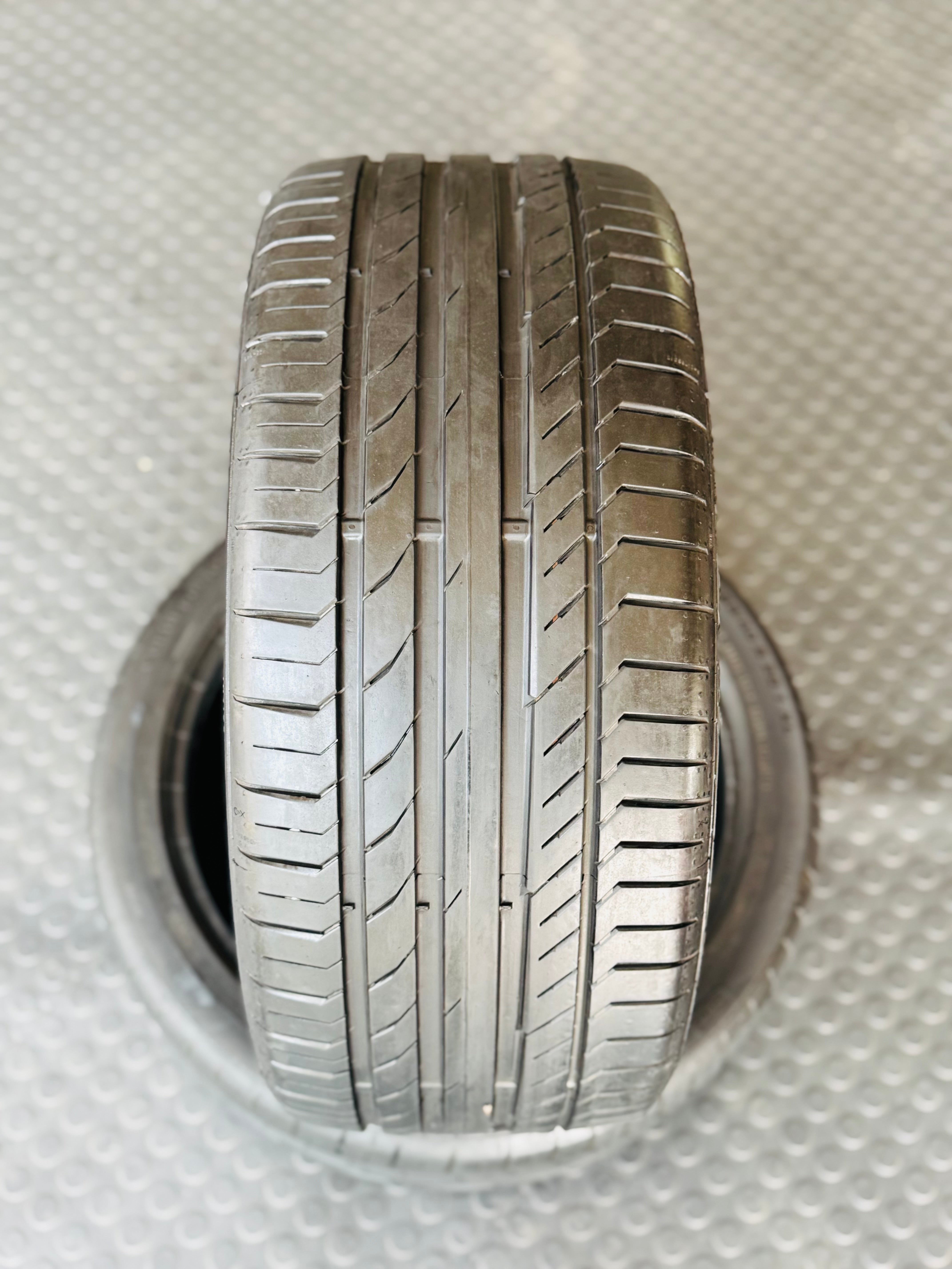 255/40/20 CONTINENTAL  SPORT with CONTI SEAL TECHNOLOGY CONTACT 5 TYRES  (USED) 90% TREAD sold in set of 2