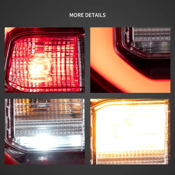 2015 to 2022 GD6 style Toyota Hilux SR5 8th Gens (GUN125,GUN126R) Vland LED Tail Lights With Dynamic Welcome Lighting