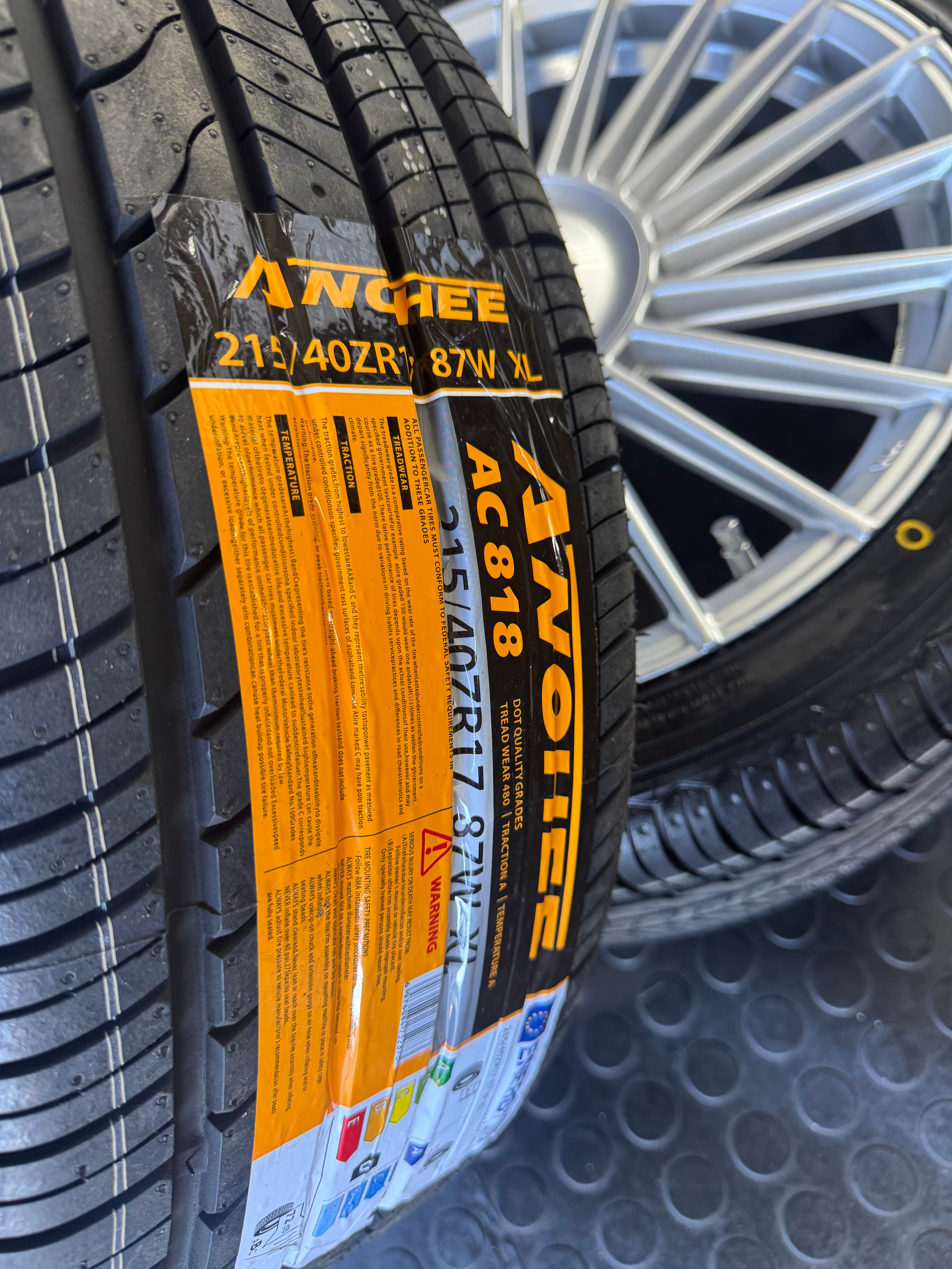 COMBO DEAL - 17” ALINE LEMANS 5x100 & 5x114 with 215/40/17 ANCHEE TYRES