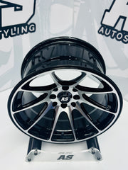 15” AS XXR  - M8957 4x100 4x114  Machine black - Autostyling Klerksdorp