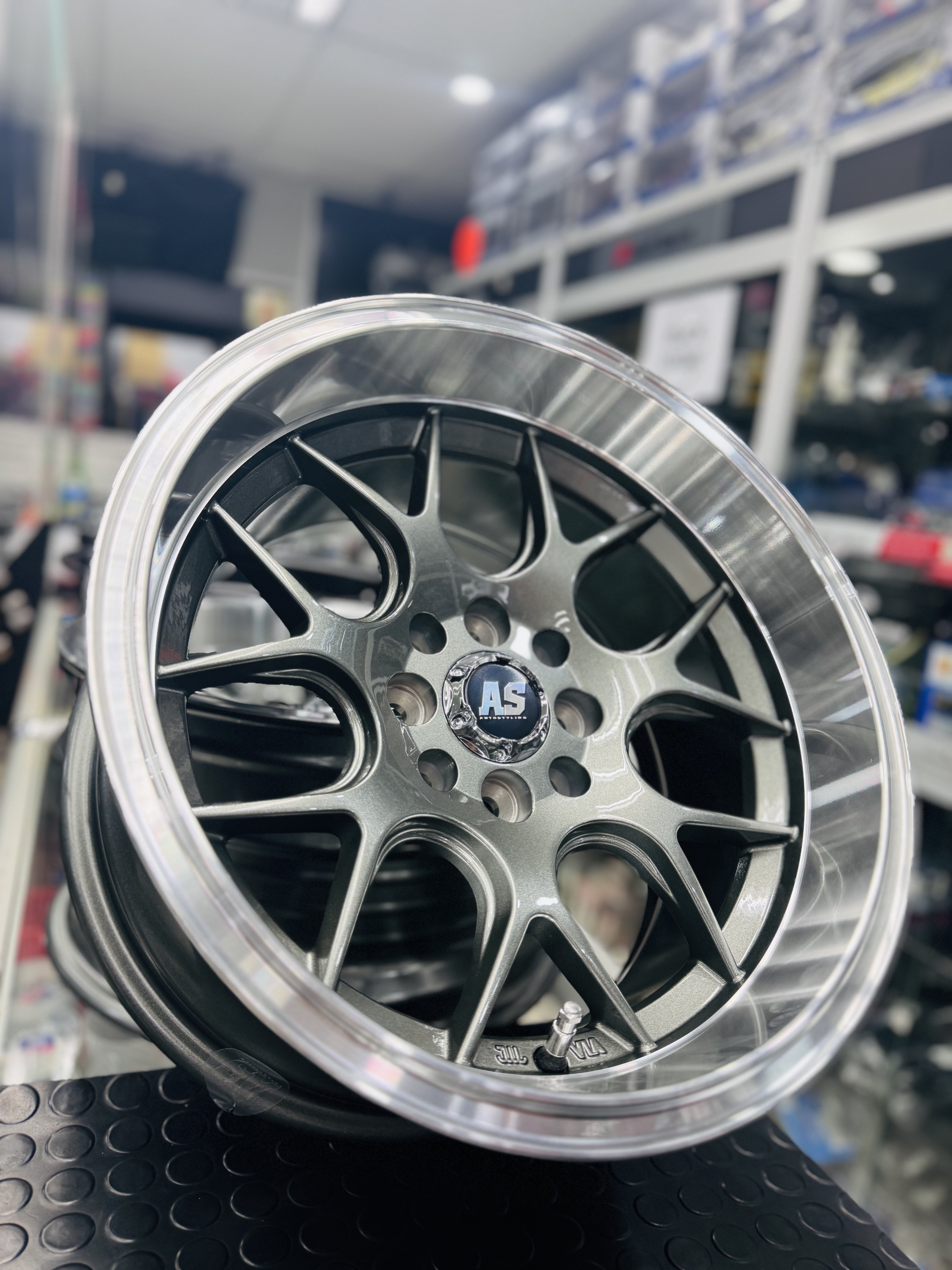 15” AS- 7651 4/100 4/108  gunmetal wheels