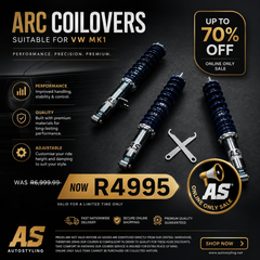 ARC COILOVERS SUITABLE FOR VW MK1 - Autostyling Klerksdorp