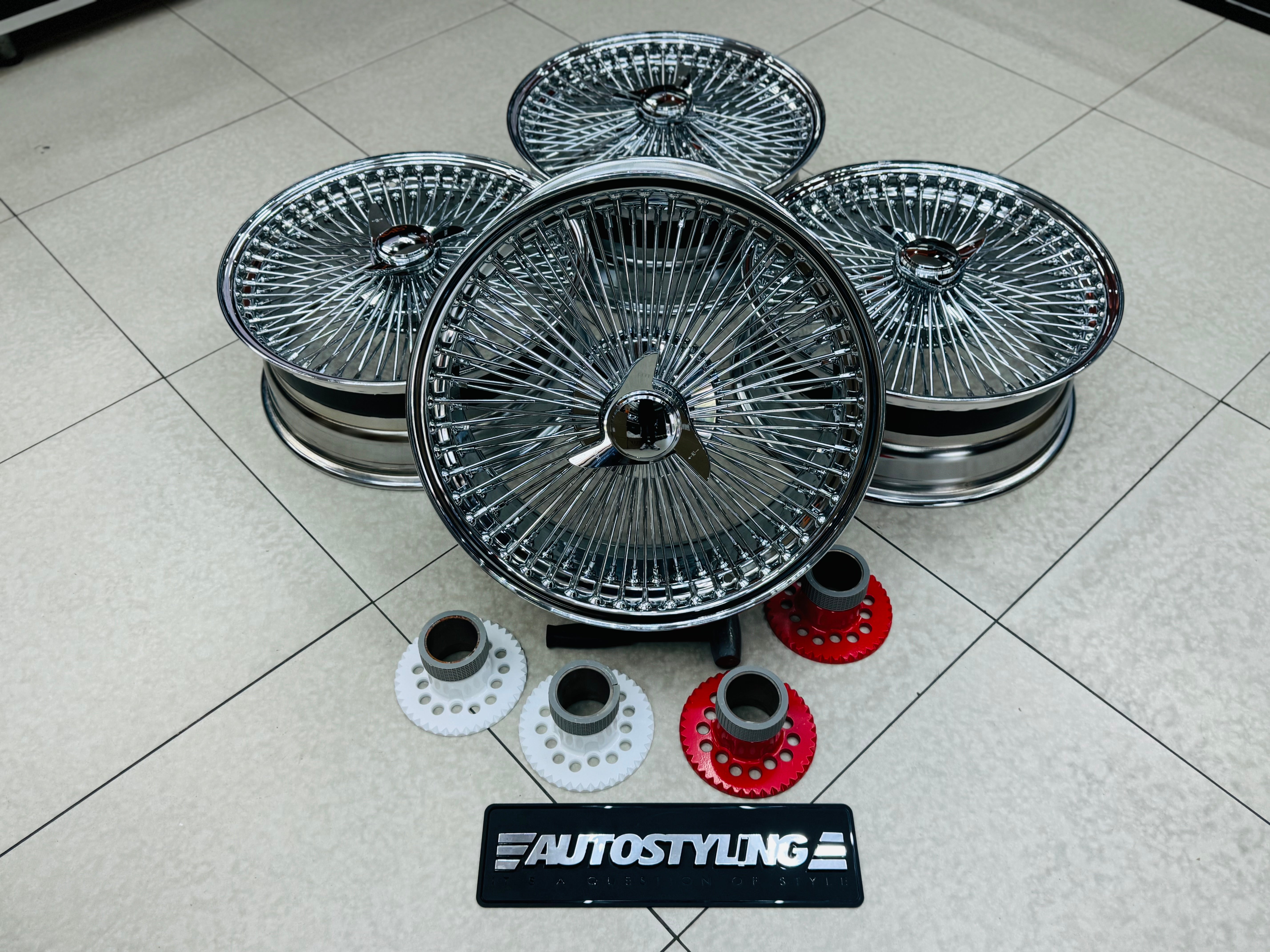 20” AS - 1000 SPOKE WIRE WHEEL FITS ALL CARS