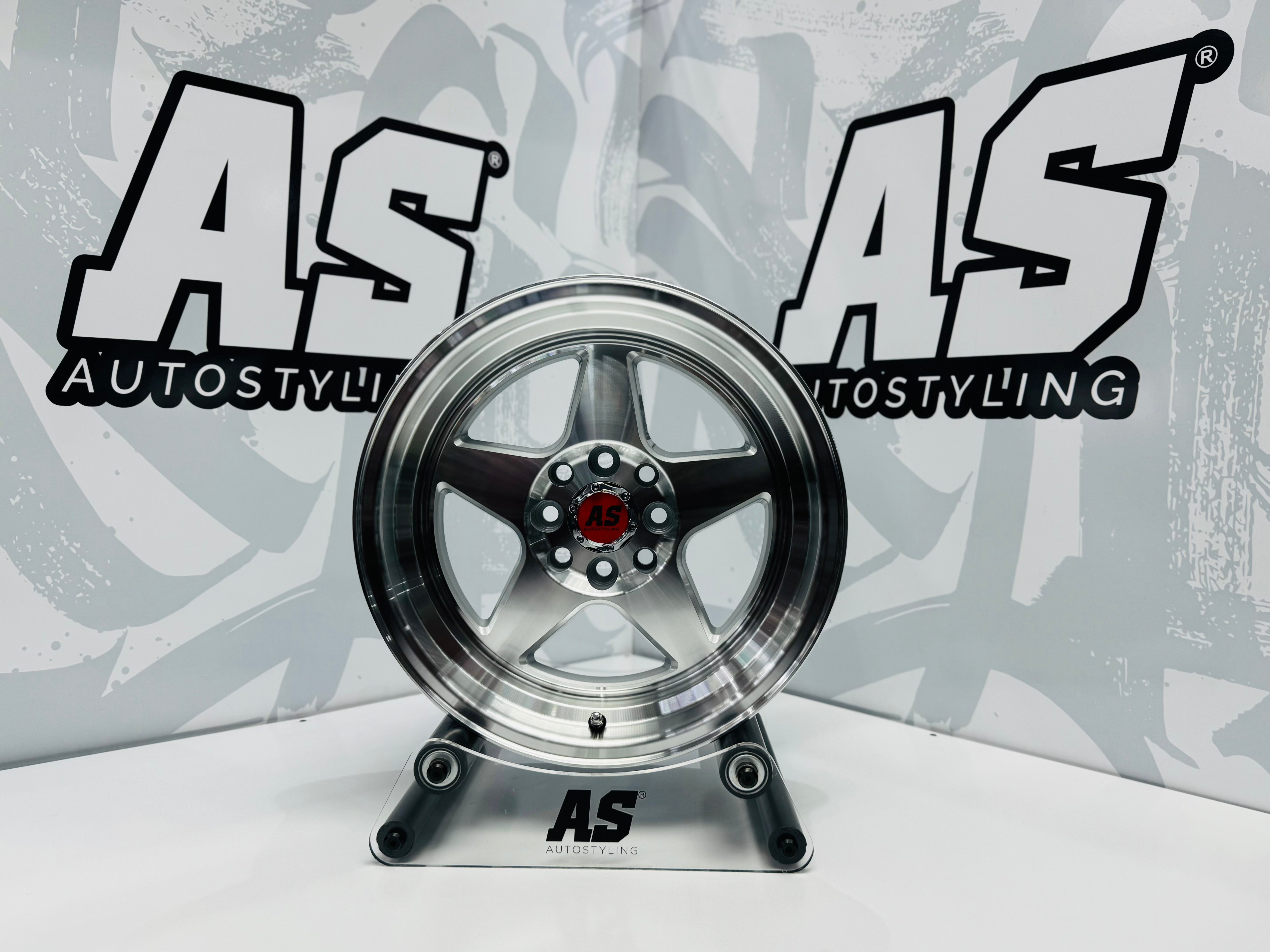 15” AS- 7702 4/100 4/108 silver wheels
