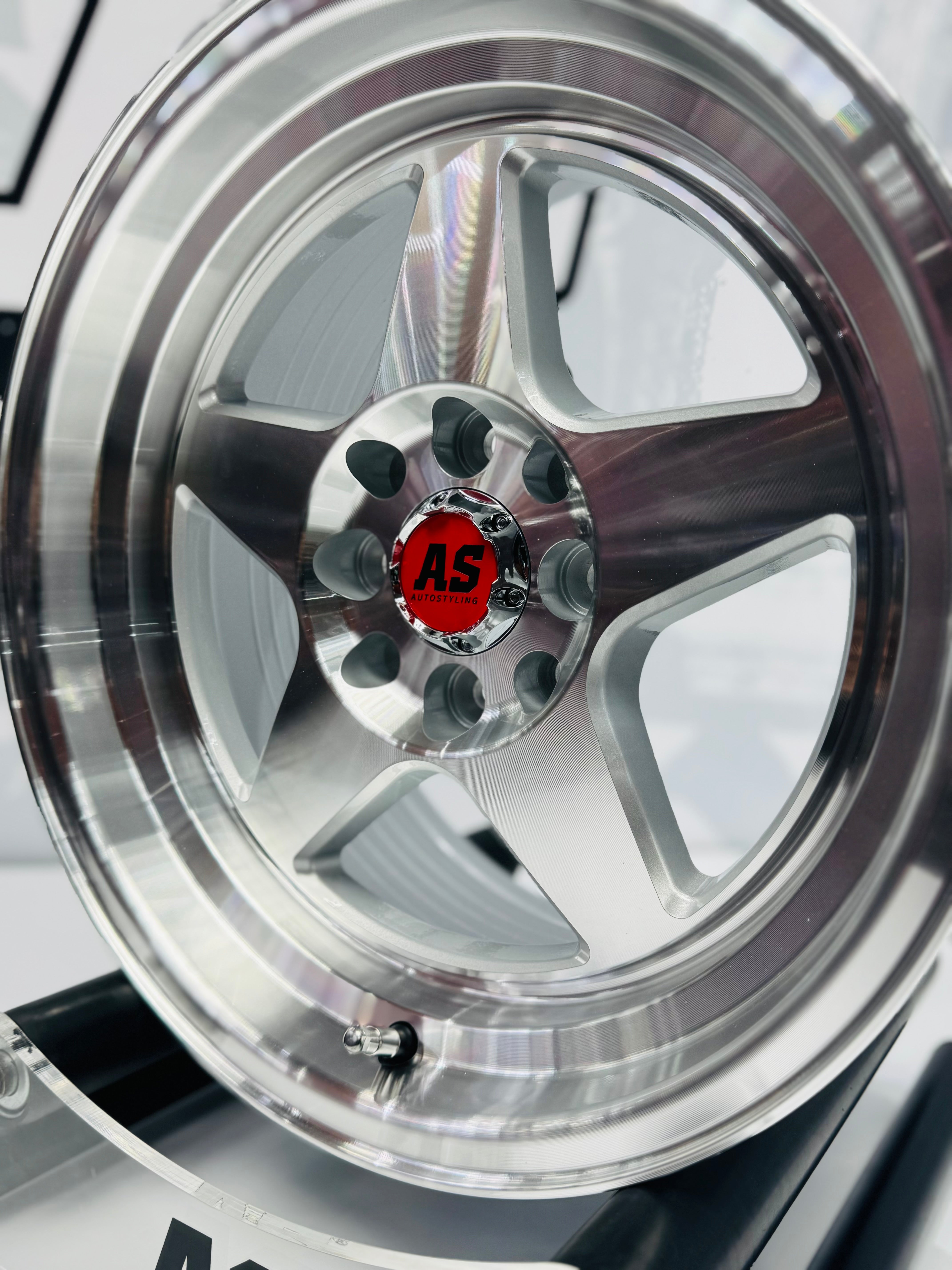 15” AS- 7702 4/100 4/108 silver wheels