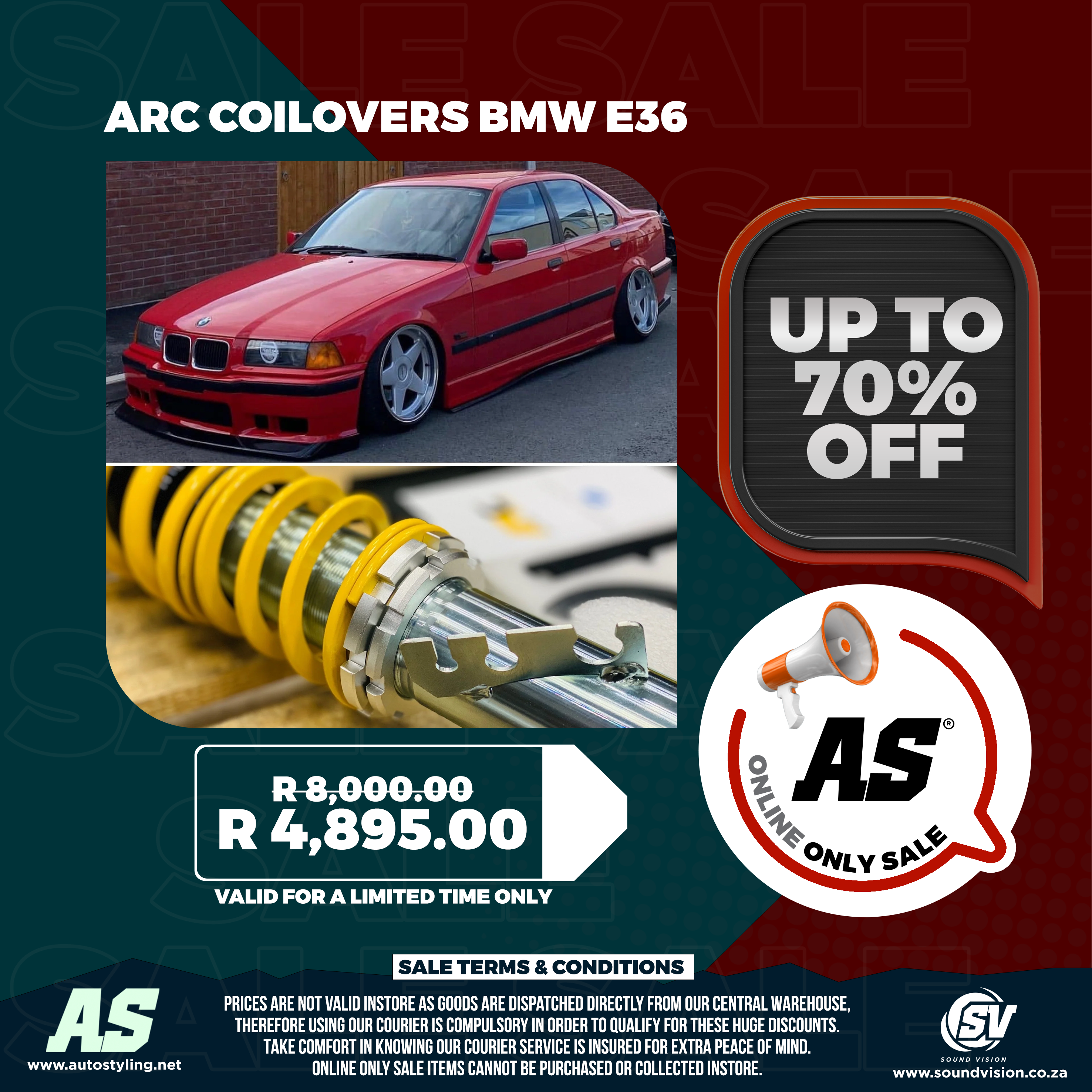 ARC COILOVERS BMW E36 - Autostyling Klerksdorp