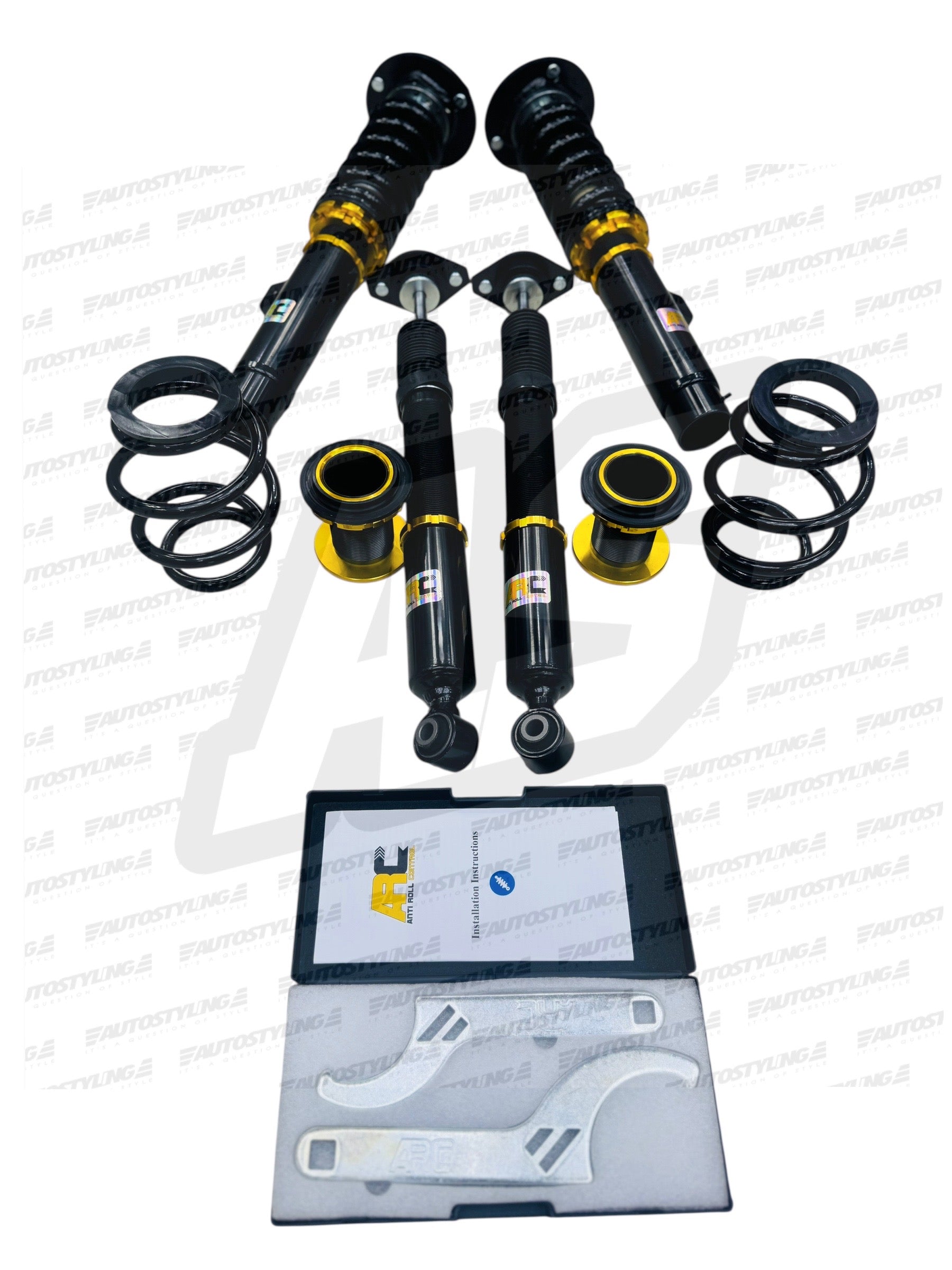 ARC PRO VERSION COILOVERS WITH BMW E46 METAL MOUNTING