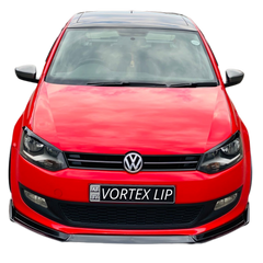 NEW IMPROVED VW POLO 6/ POLO 7 TSI VIVO 3pce NEW PLASTIC GLOSS BLACK FRONT SPOILER