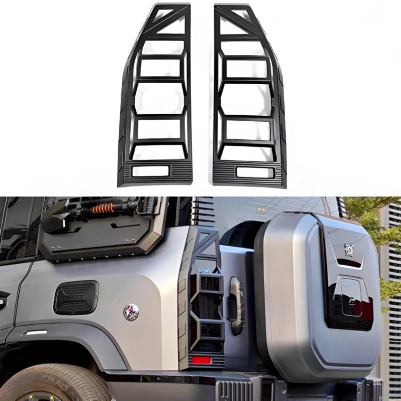 Jetour T2 Tail Light Trim Cover Pair Gloss Black - Autostyling Klerksdorp