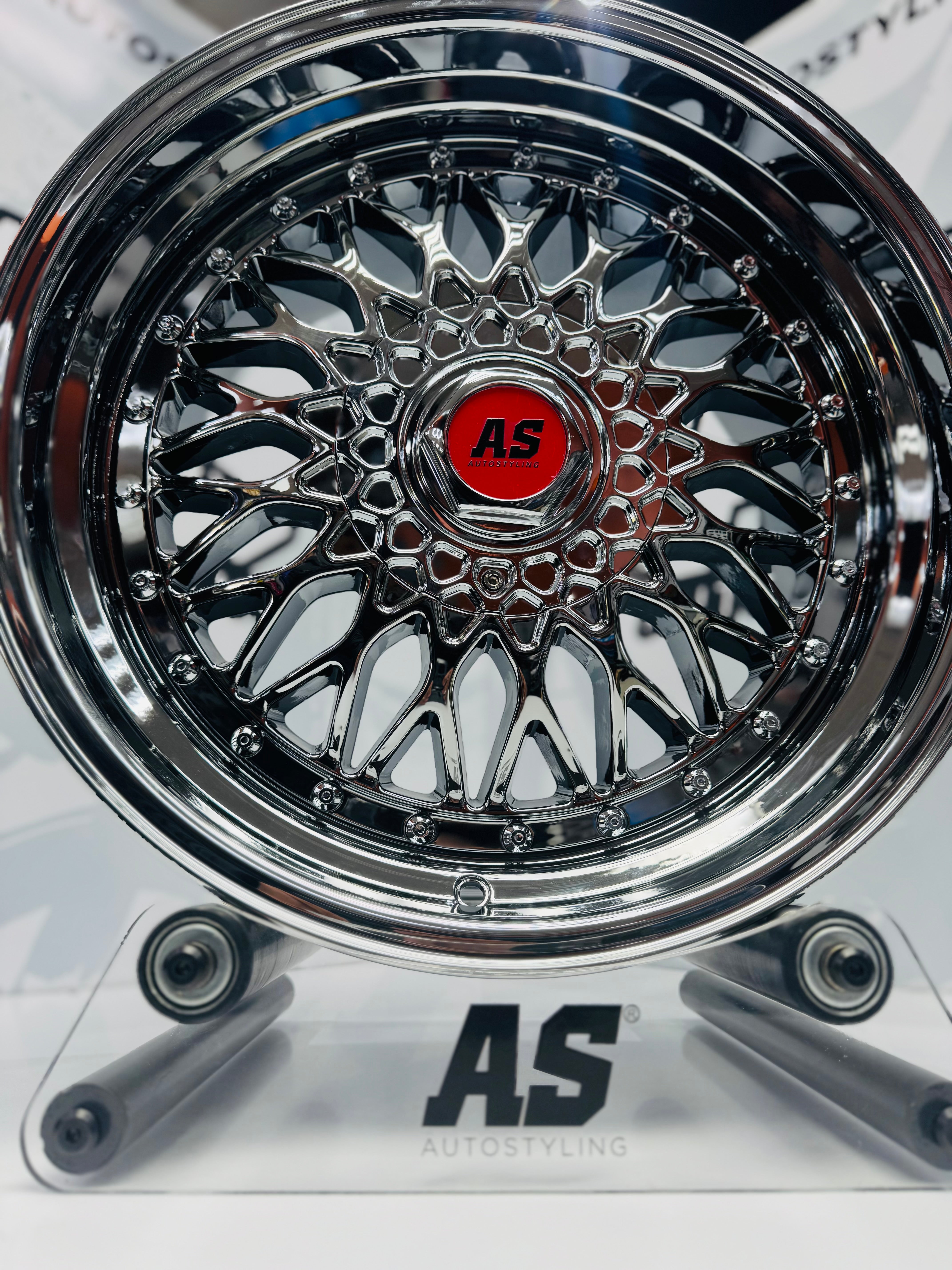 18” AS- MESH 5/112 5/114 SILVER CHROME