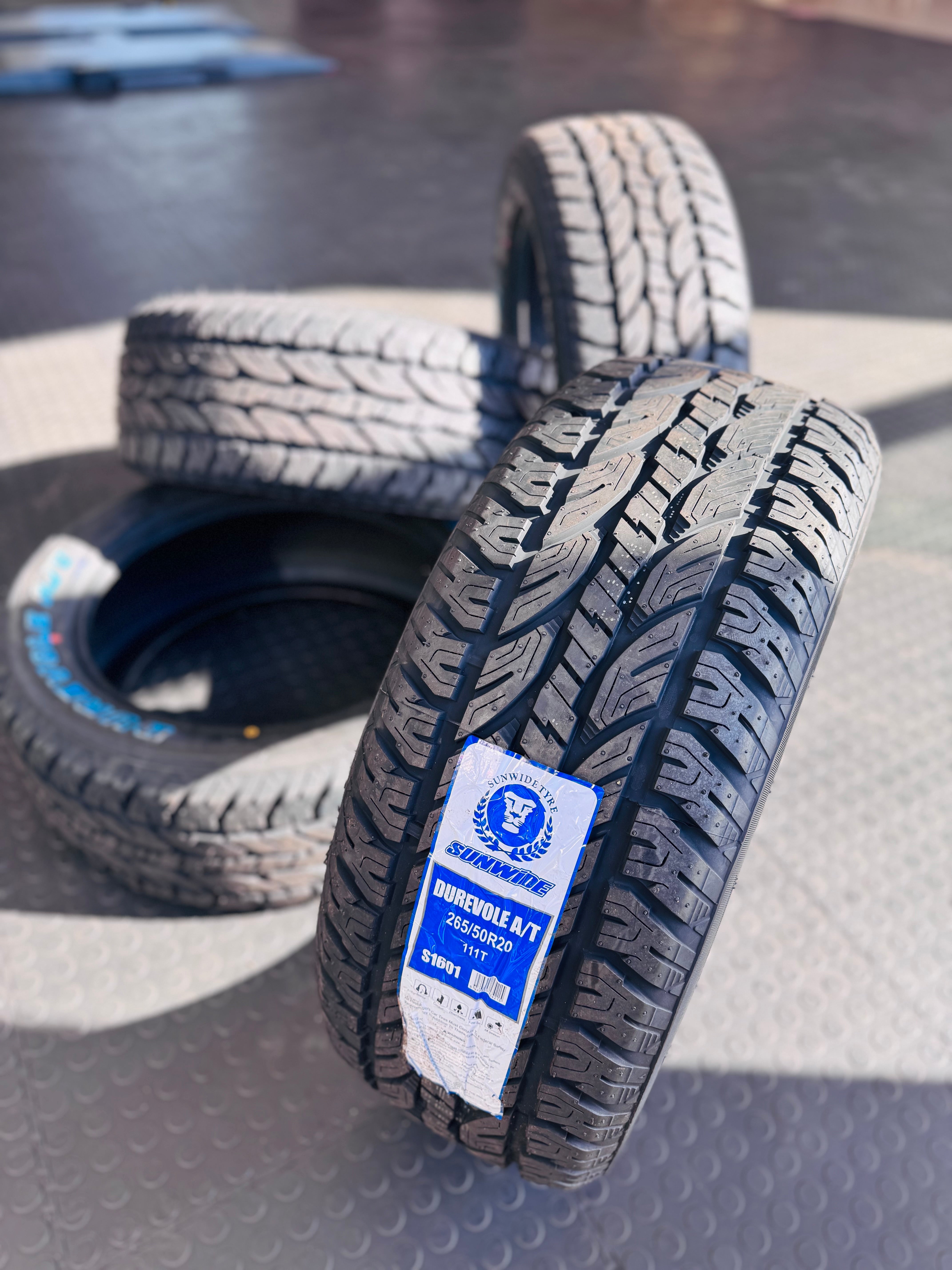265/50/20 SUNWIDE DUREVOLE A/T TYRE WHITE LETTER