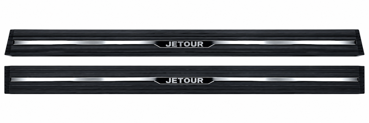 Jetour T2 (25-On) Electric Motorised Folding Side Steps chrome stripe - Autostyling Klerksdorp
