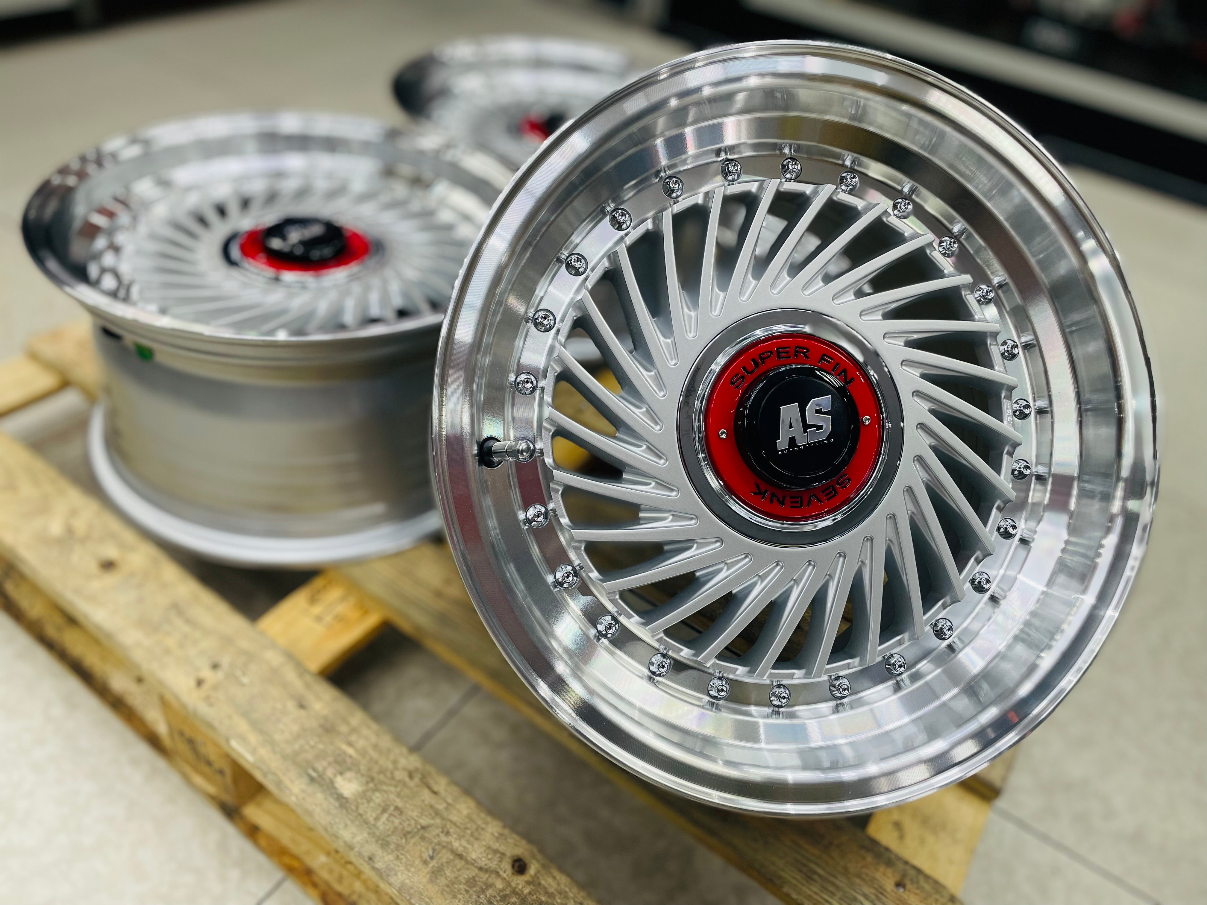 15” AS- SUPERFIN SILVER  4/100 4/108 wheels