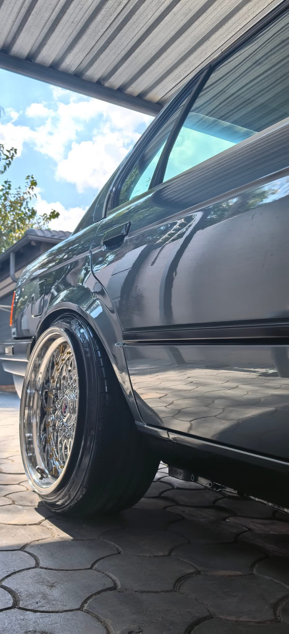 17” AS® Mesh chrome 4x100 & 5x100 10j rear GOLD STUDS