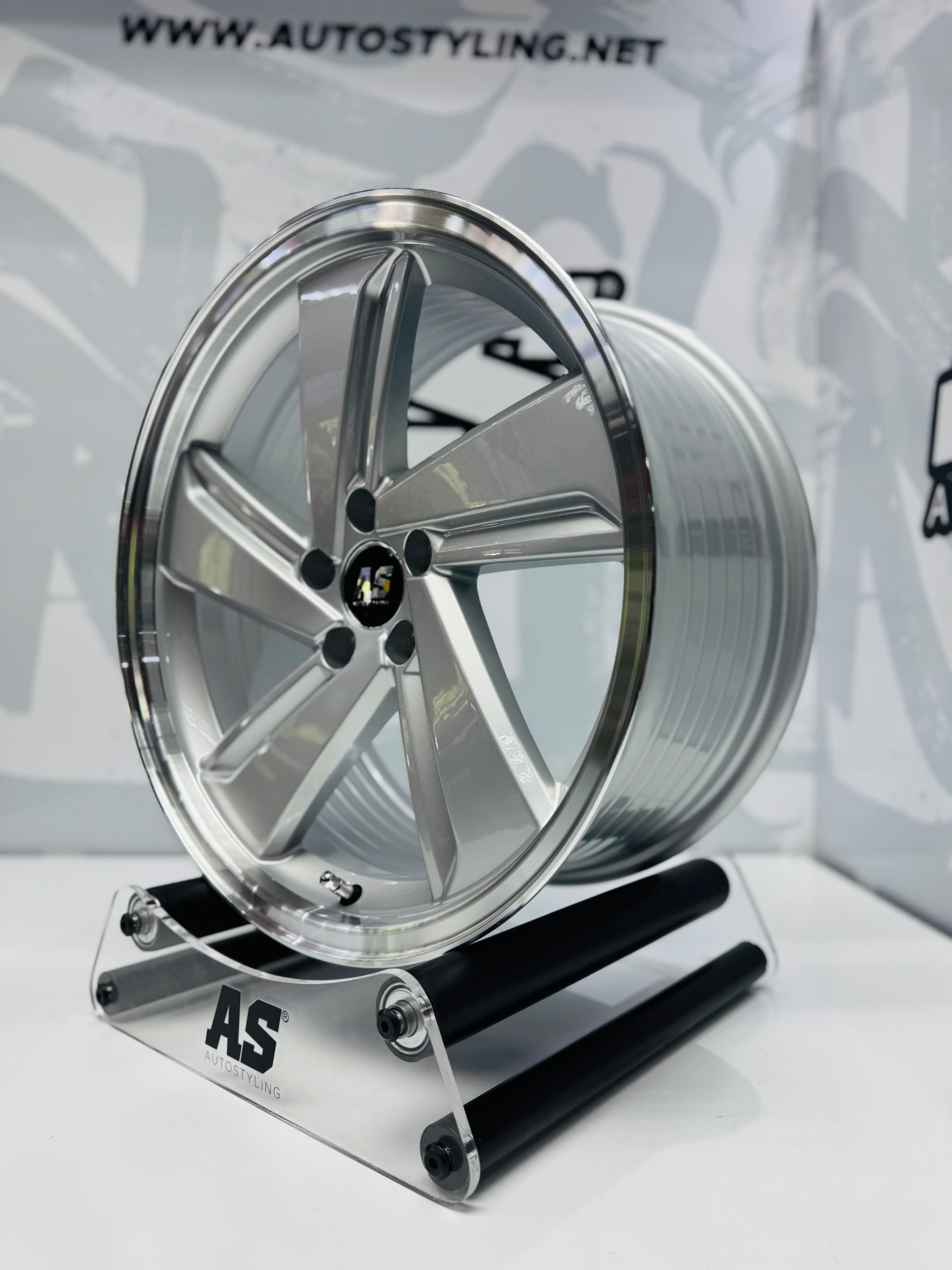 17” AS- MILTON DISHED 5/100 SILVER RIMS