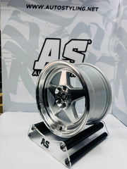 15” AS- APEX 4x100 & 4x114 MACHINE SILVER