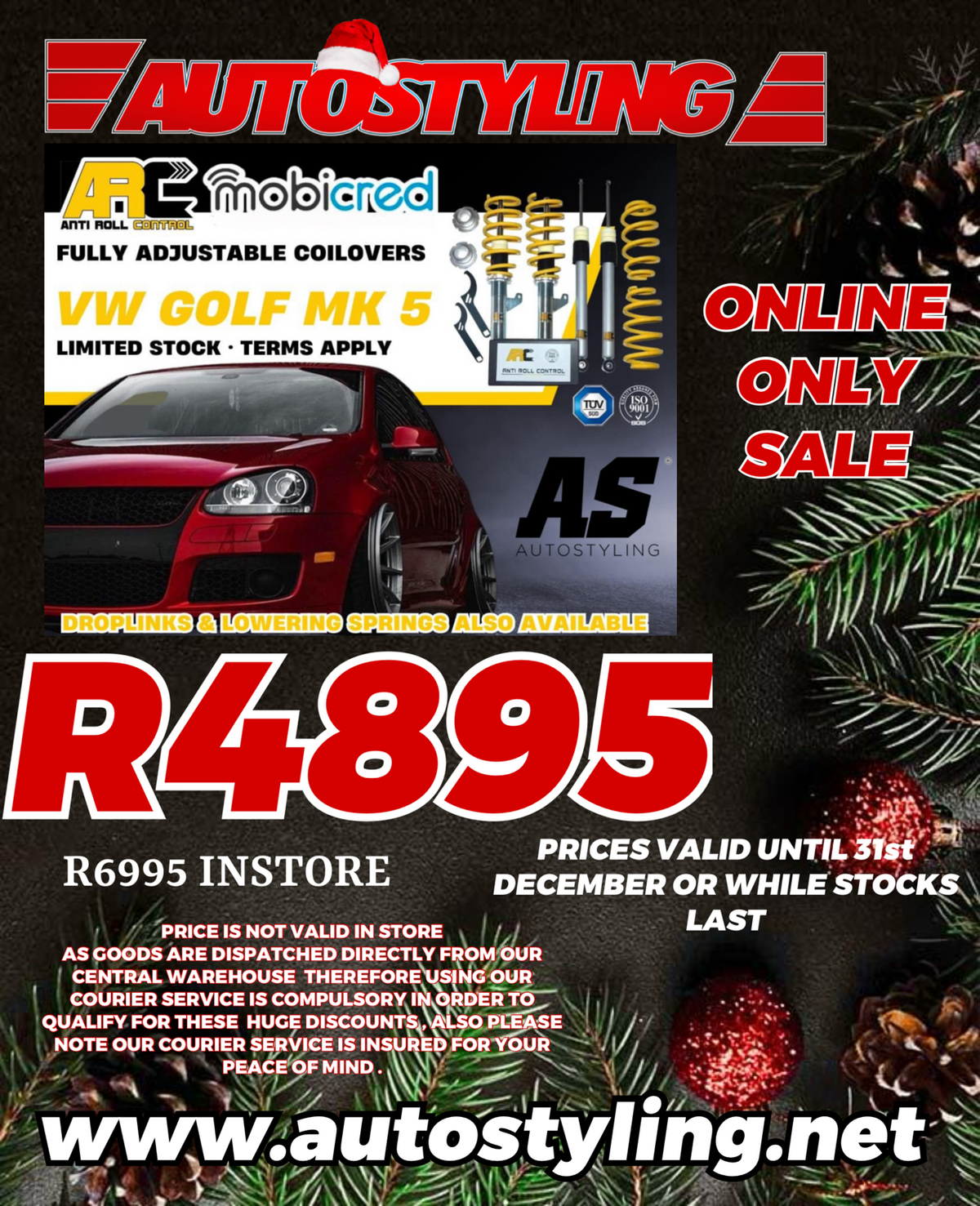 ARC COILOVERS VW Golf & Jetta  MK5 / MK6 BLUE