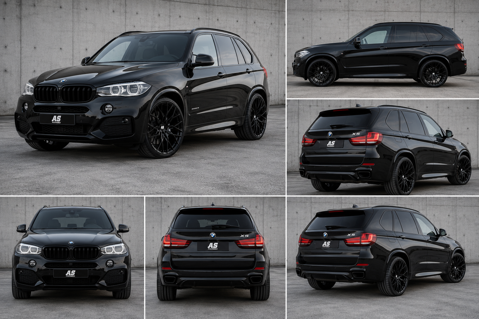 22”  AS-035 FORGED BMW  X5 RIMS 5/120 GLOSS BLACK - Autostyling Klerksdorp