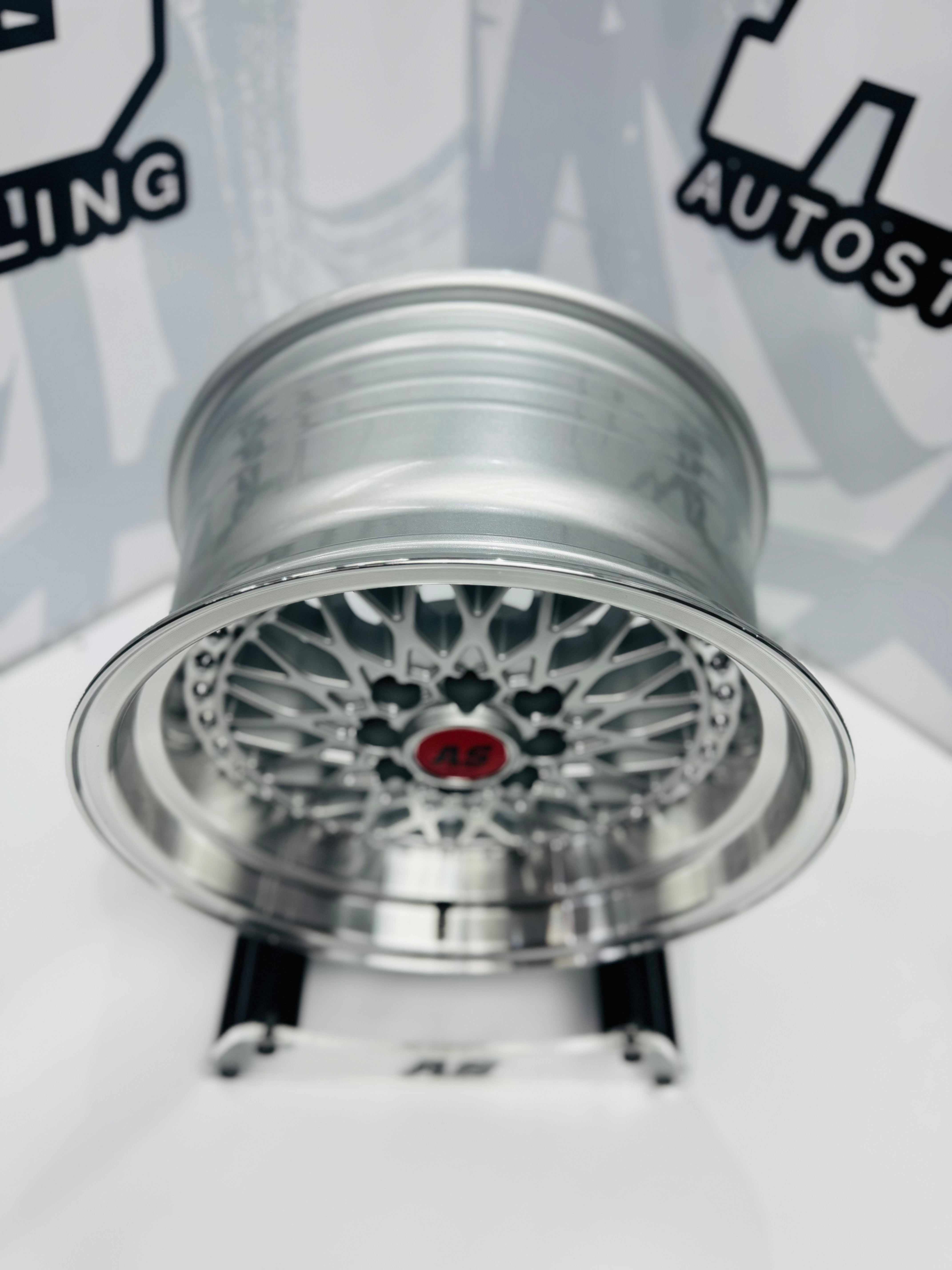 15” AS-7569 MESH  SILVER  4/100 4/114 wheels