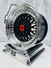 15” AS-7154 MESH  BLACK 4/100 4/114 wheels