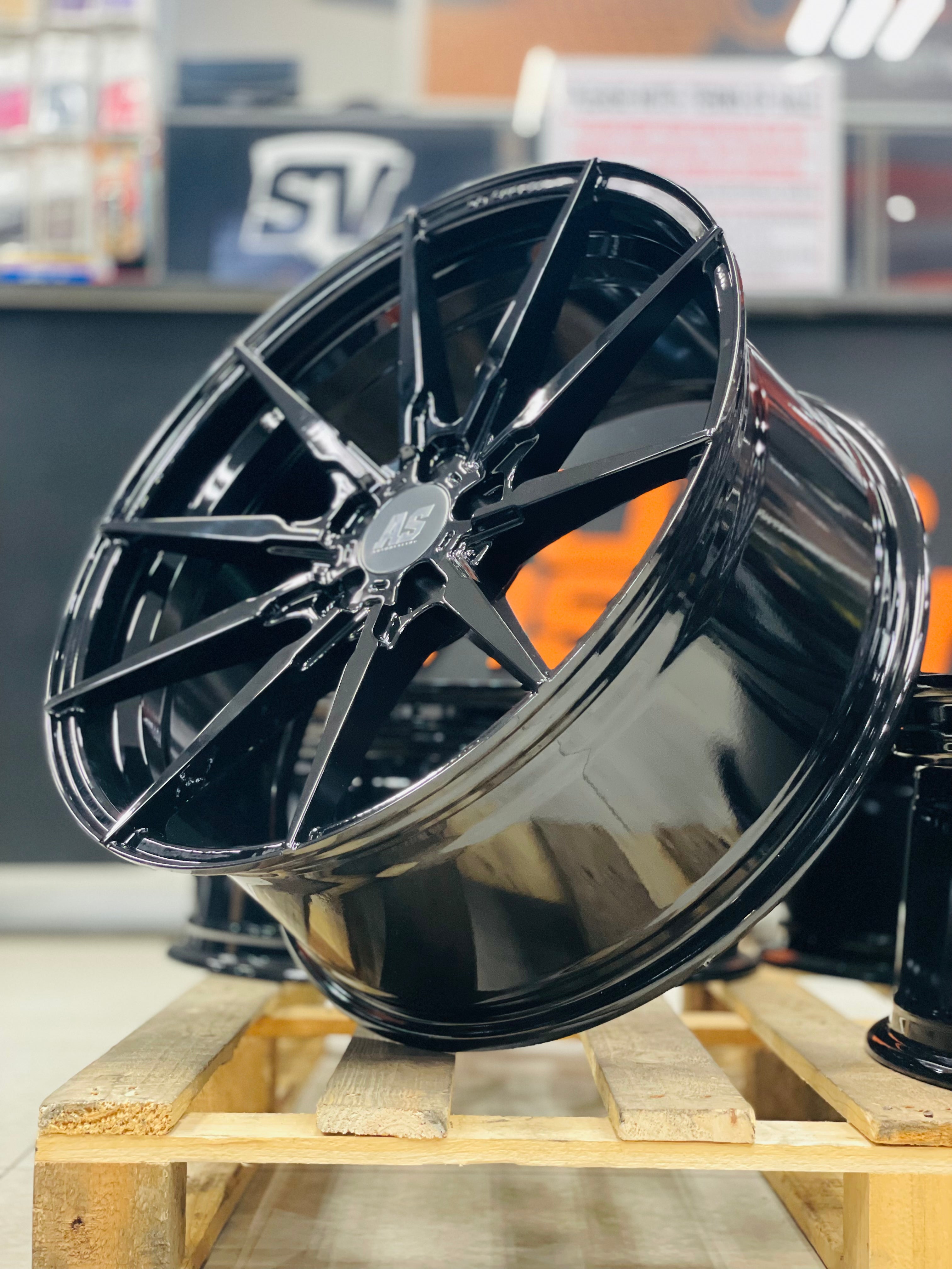 21” AS-5010 5x112 9j PCD gloss black wheels perfect for TIGUAN