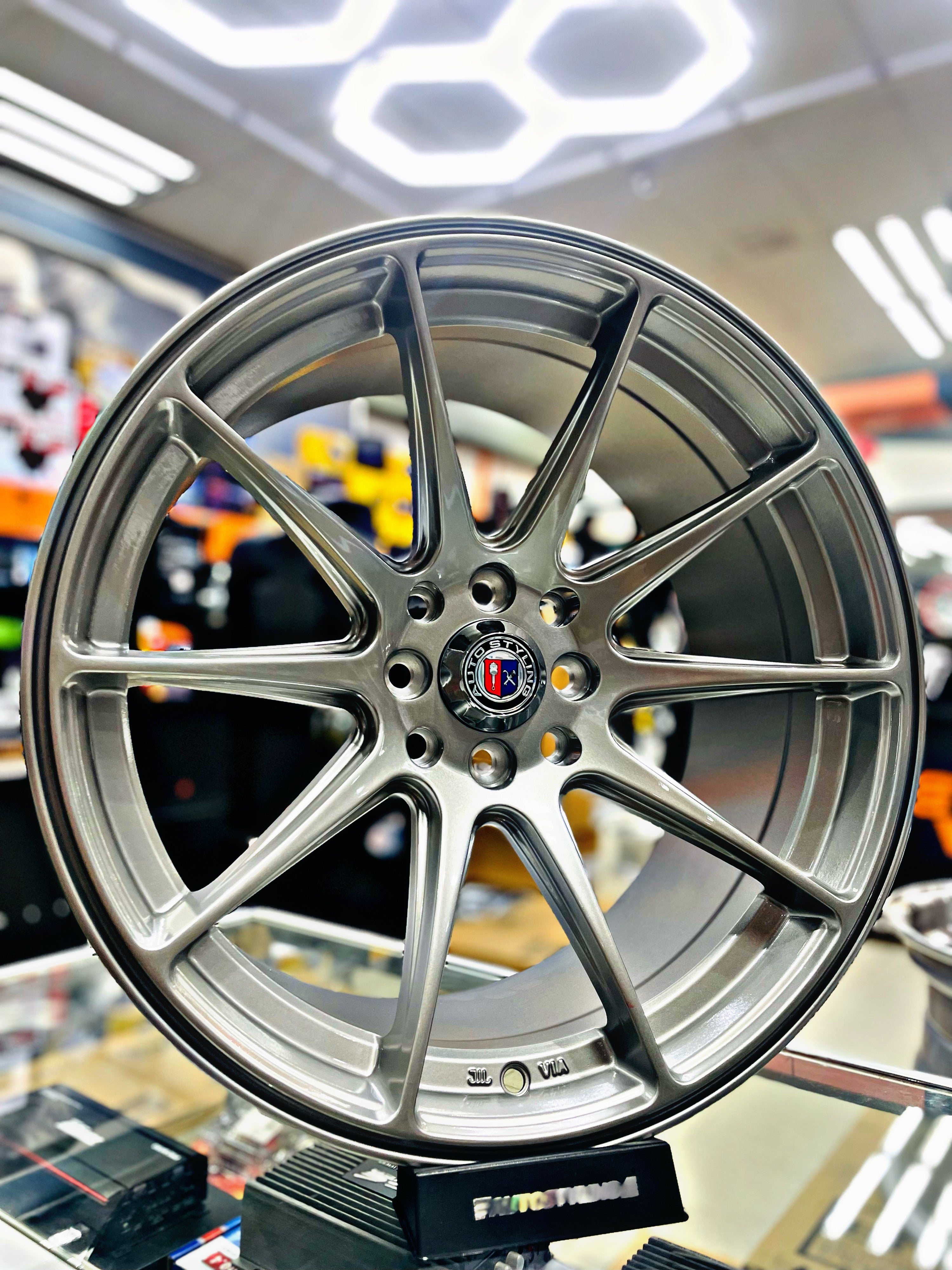 17” AS-XXR 4/100 4/114 TITANIUM SILVER