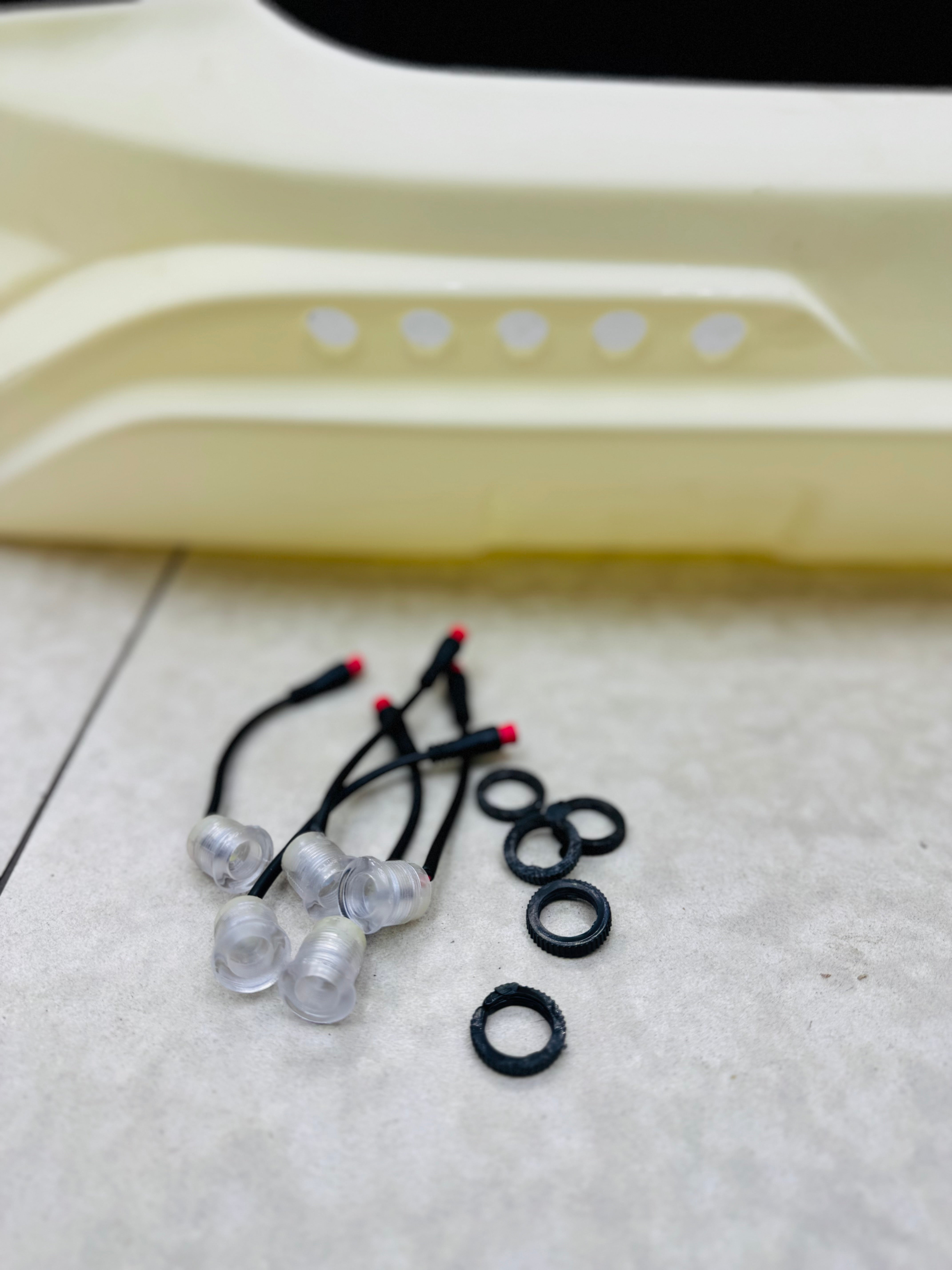 TOYOTA HILUX REVO BUMPER ADD ON SPOILER PLASTIC with 10x LED