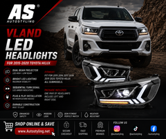 VLAND LED Headlights For 2015-2020 Toyota Hilux Front Lights
