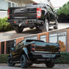 VLAND Full LED Tail Lights For Ford Ranger (T6) 2012-2022  BLACK