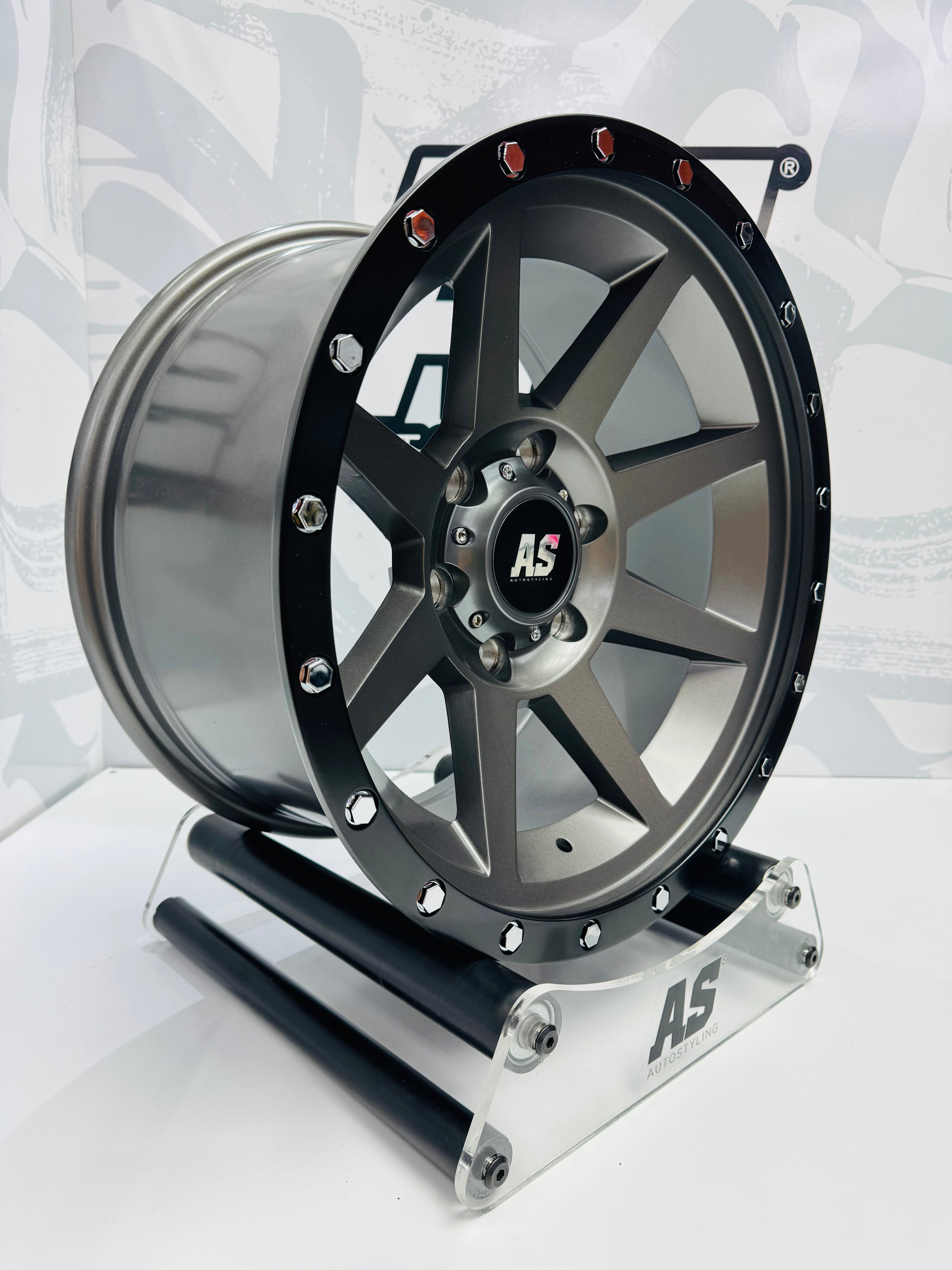 17” AS-8003 4x4 rims  6/139 PCD MATT GREY