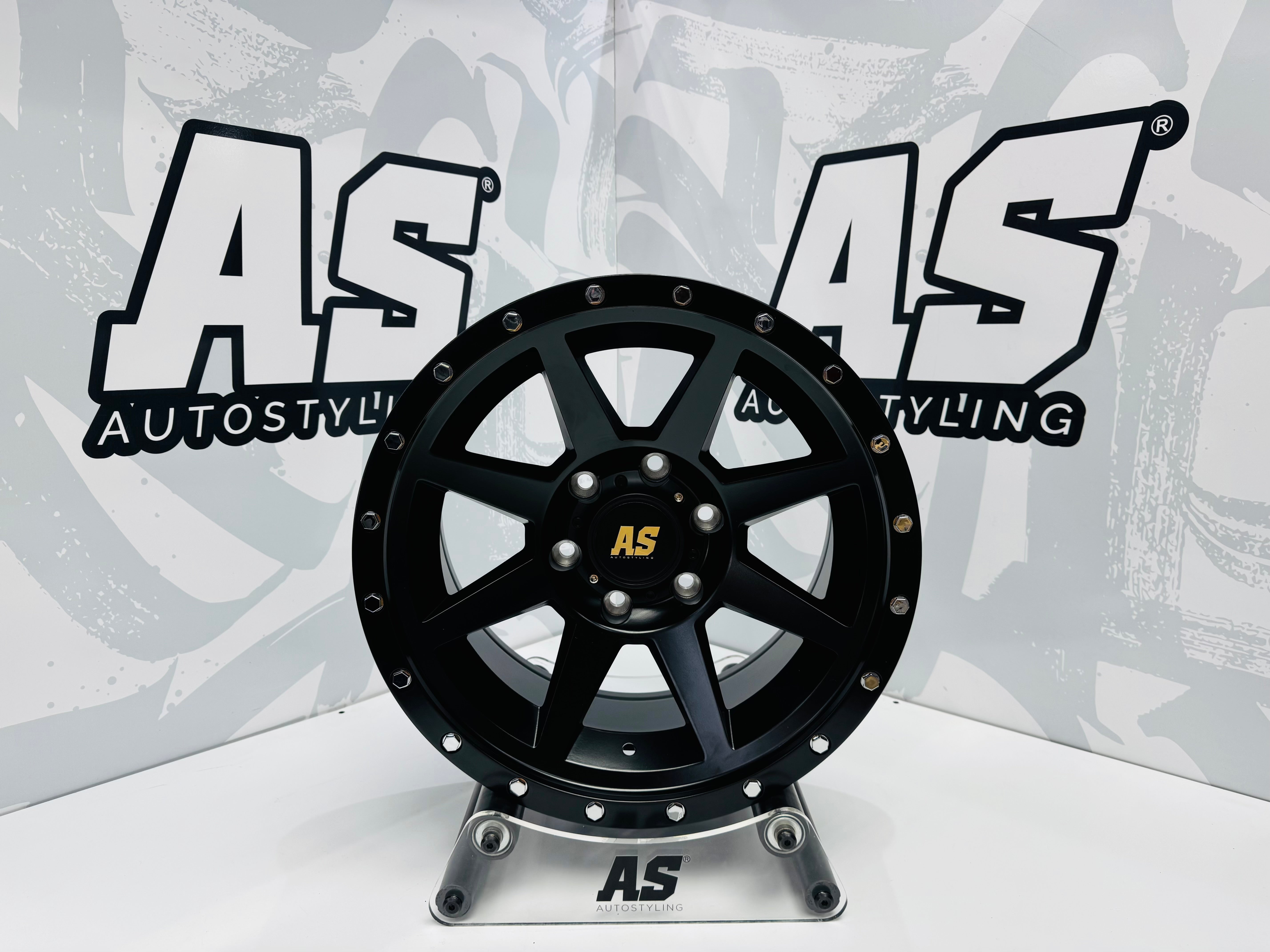17” AS-8003 4x4 rims  6/139 PCD MATT BLACK