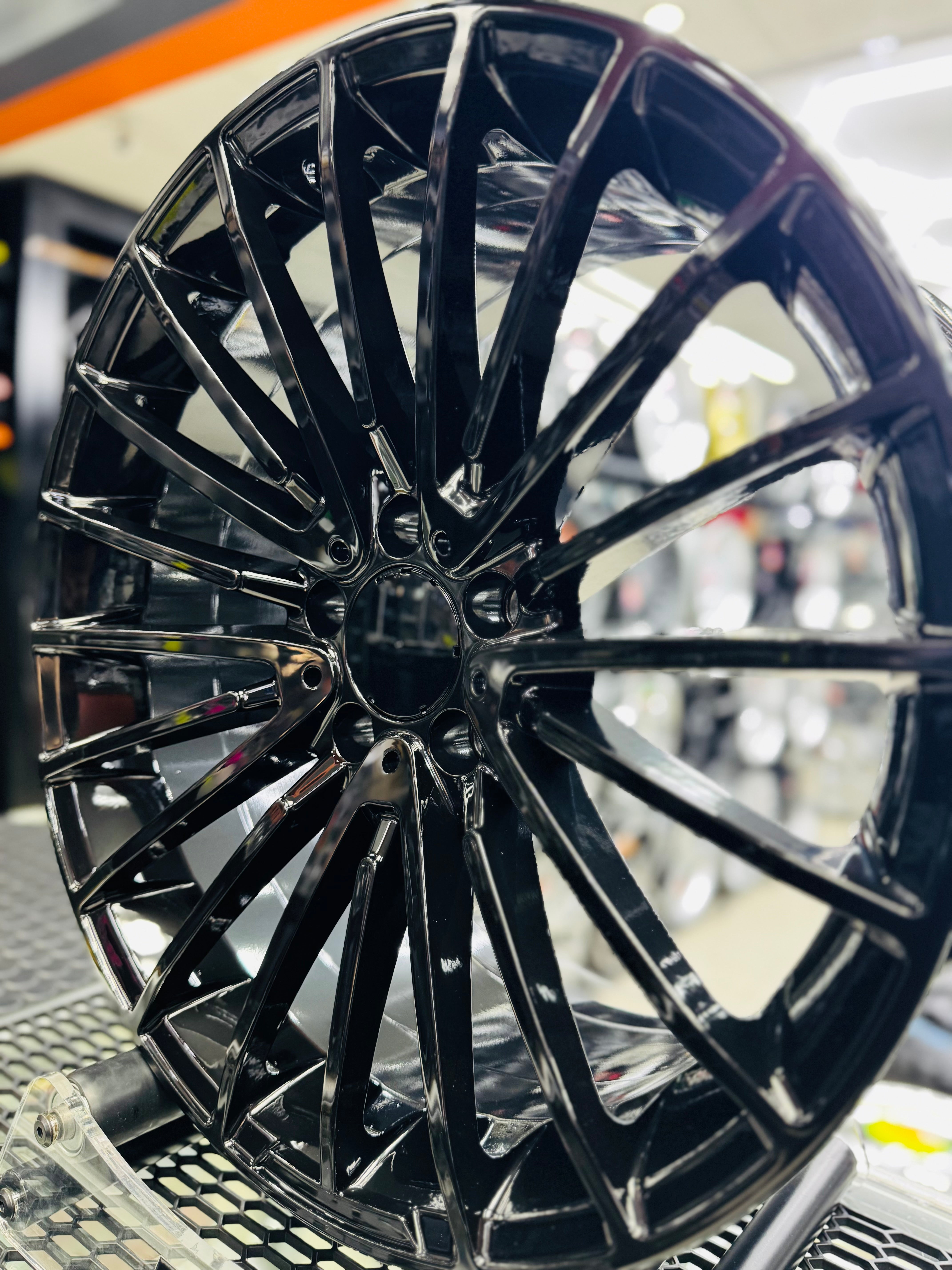 19” AMG GLOSS BLACK 5x112 narrow wide wheels - Autostyling Klerksdorp