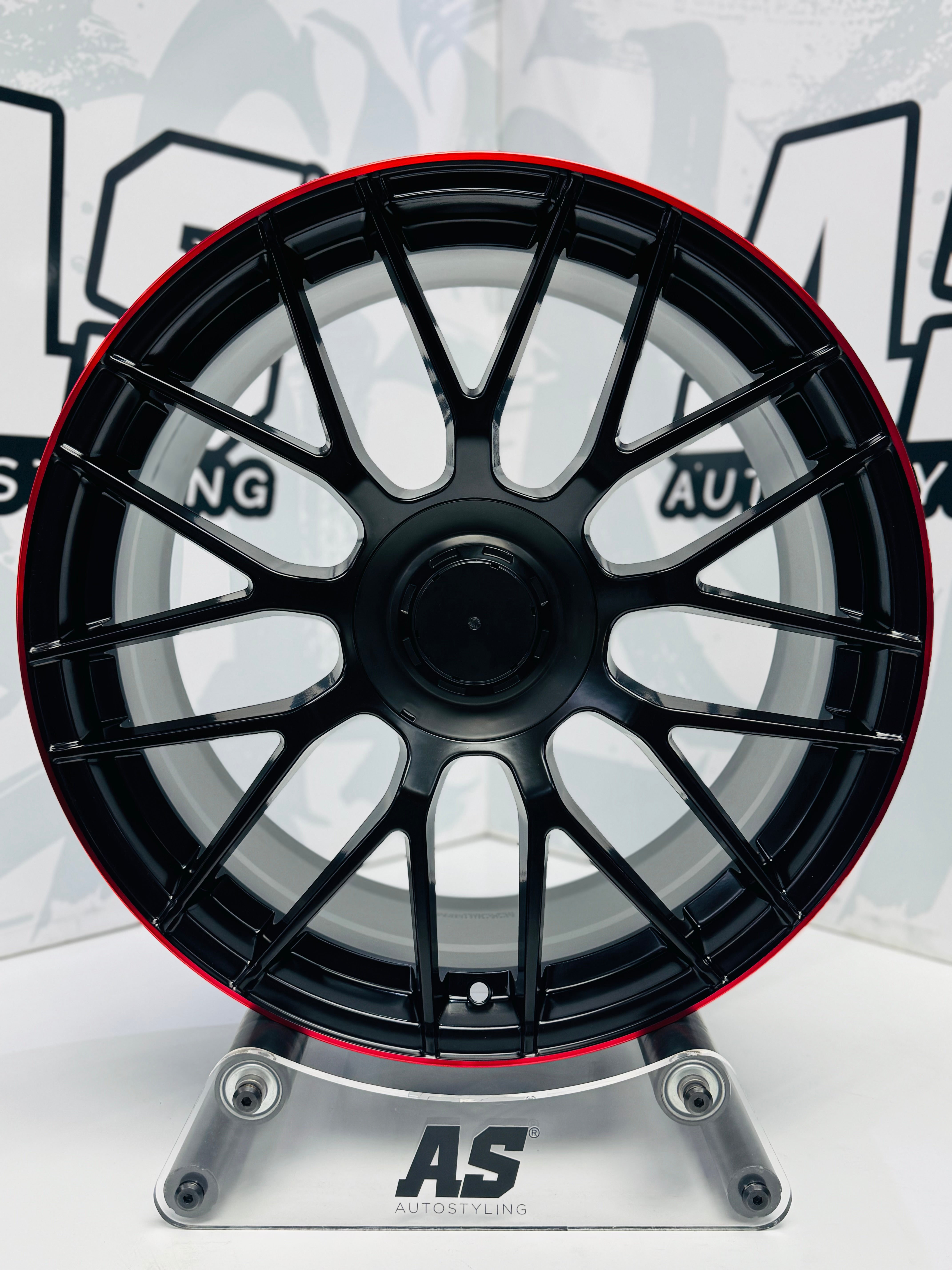 19” 5x112 C63s BLACK with red lip - Autostyling Klerksdorp