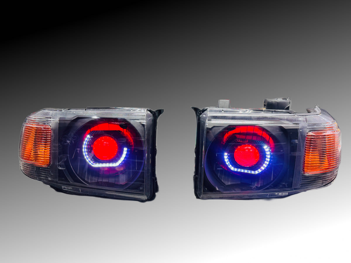 TOYOTA LANDCRUISER 79 2008-2023 ANGRY EYE LED HEADLIGHTS with Color control app on your phone