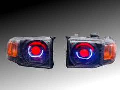 TOYOTA LANDCRUISER 79 2008-2023 ANGRY EYE LED HEADLIGHTS with Color control app on your phone