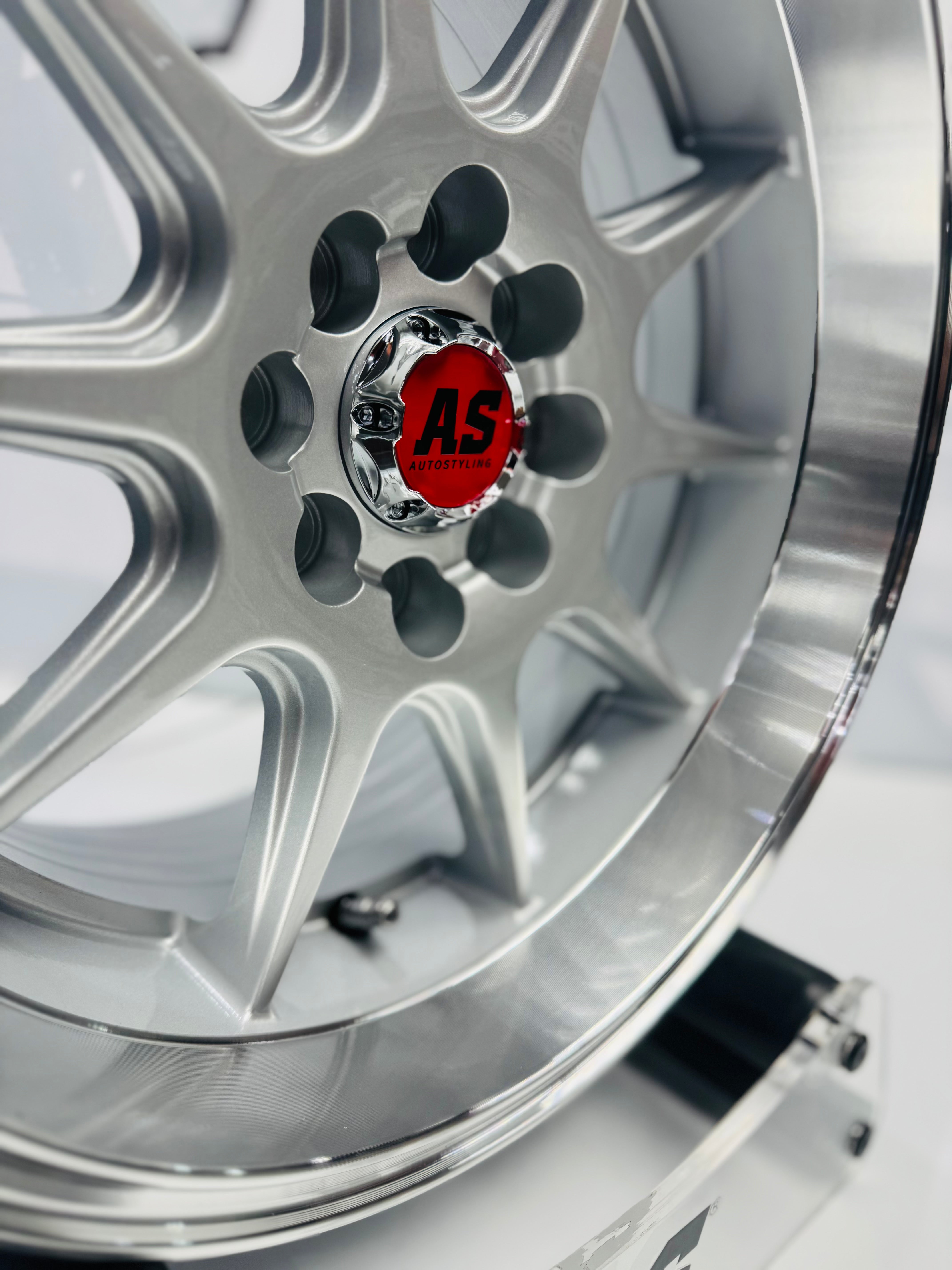 15” AS- 7582 4/100 4/108 silver wheels