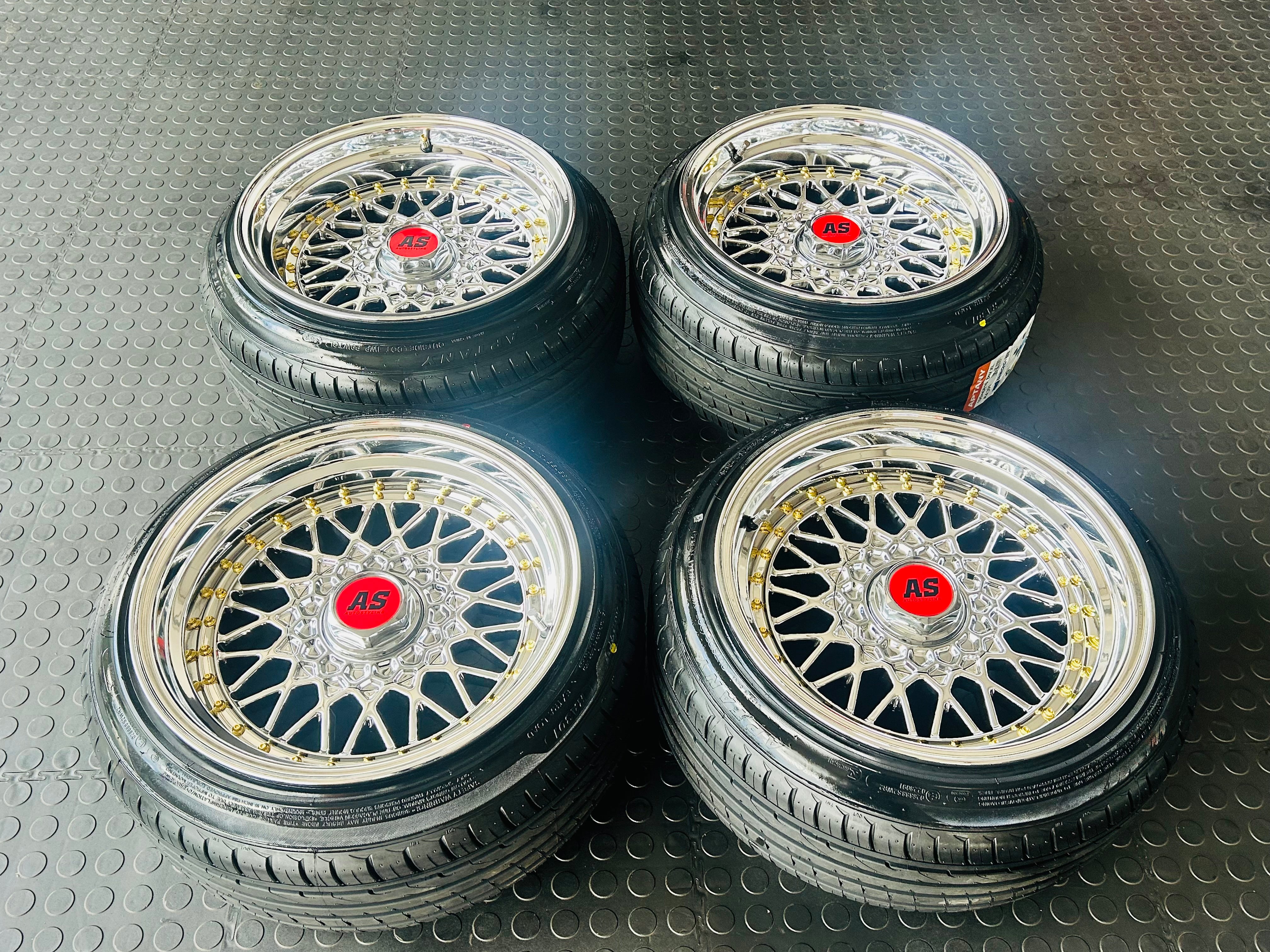 16” AS MESH BB5  CHROME 4/100PCD