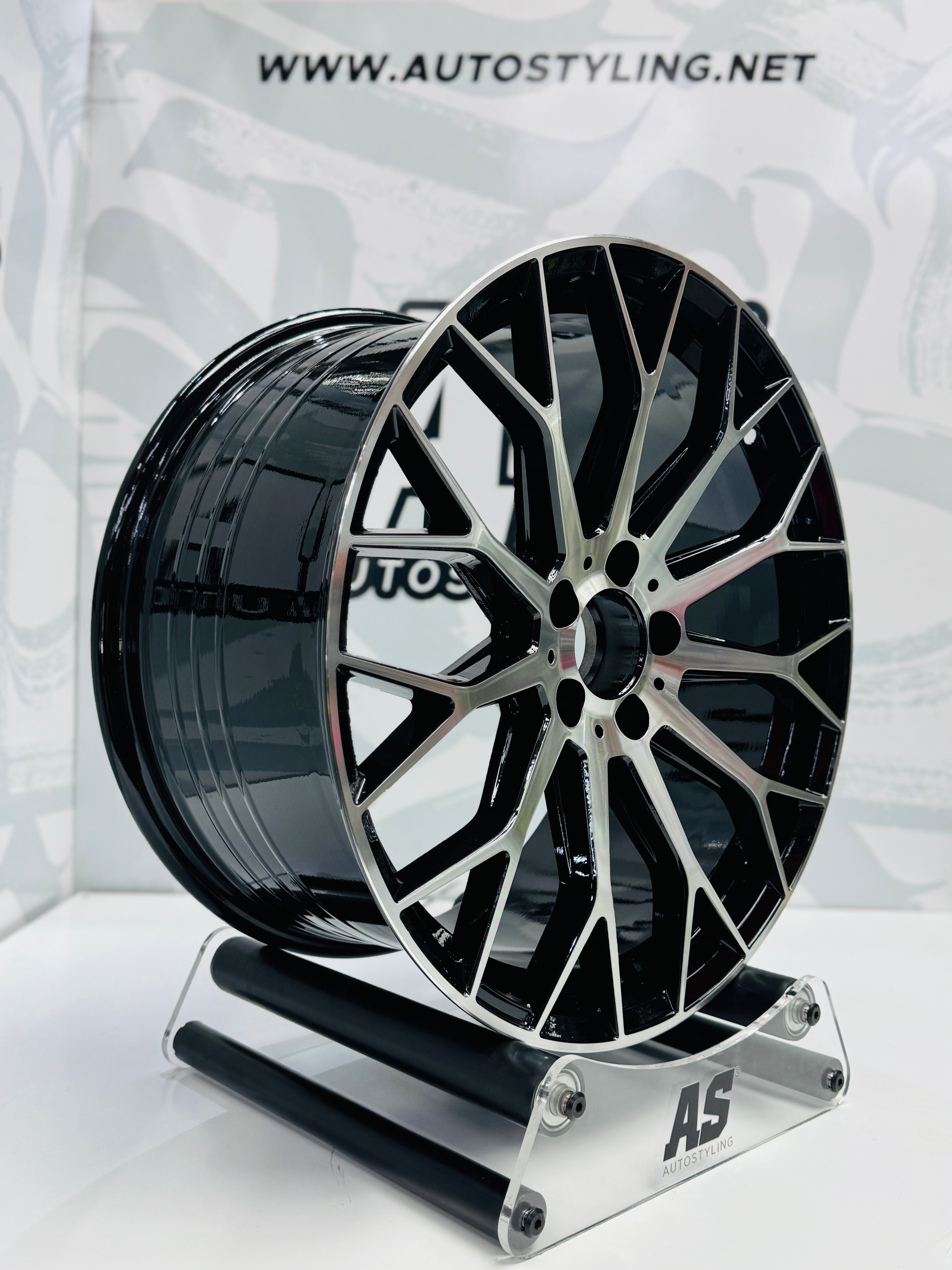 19” AMG F32FBX151 MACHINE BLACK 5x112 narrow wide wheels - Autostyling Klerksdorp