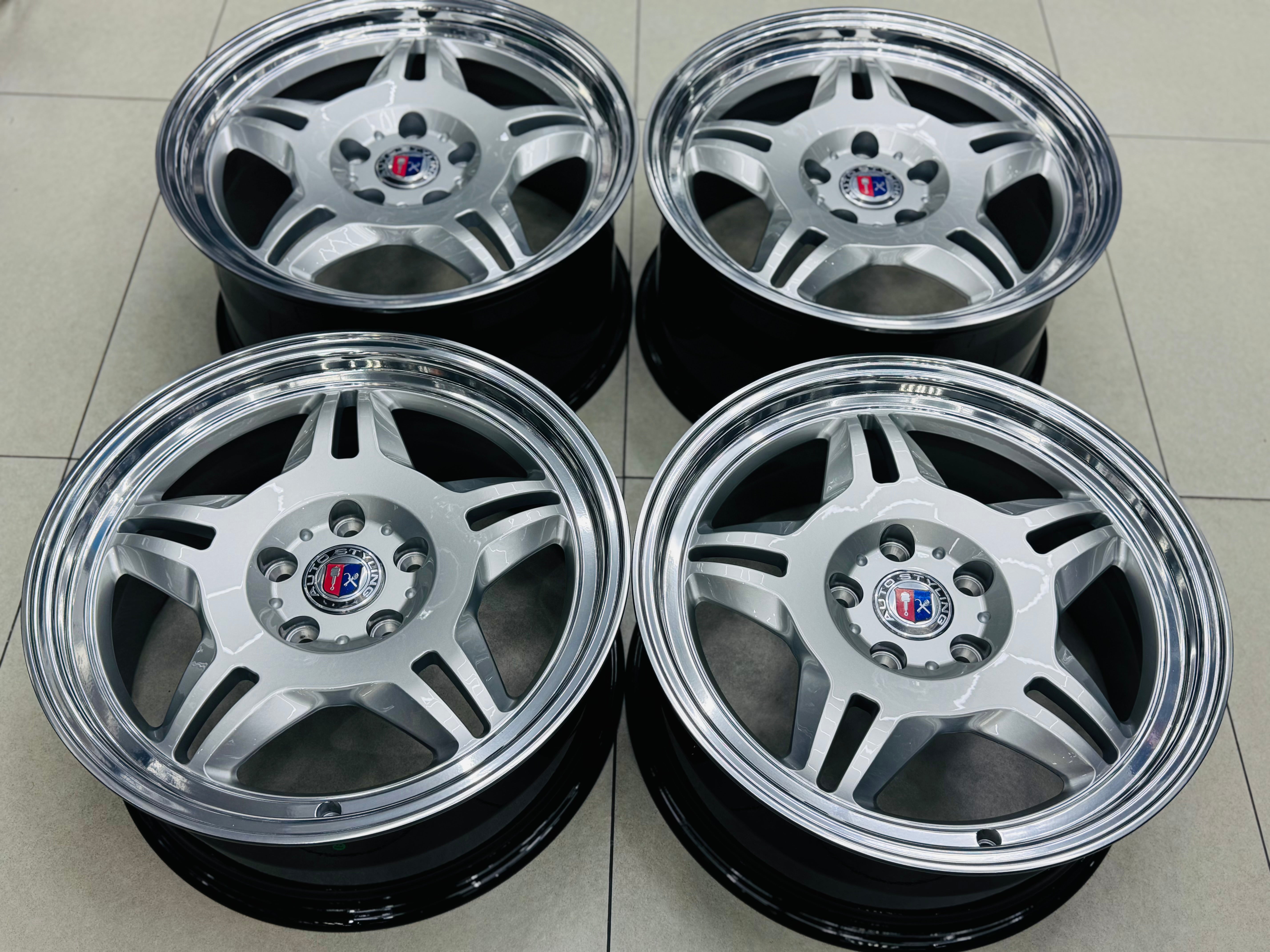 18 ” E36 M3 MOTORSPORT GERMAN SPEC FORGED RIMS SILVER NARROW WIDES WITH HIGH POLISH MIRROR LIPS - Autostyling Klerksdorp