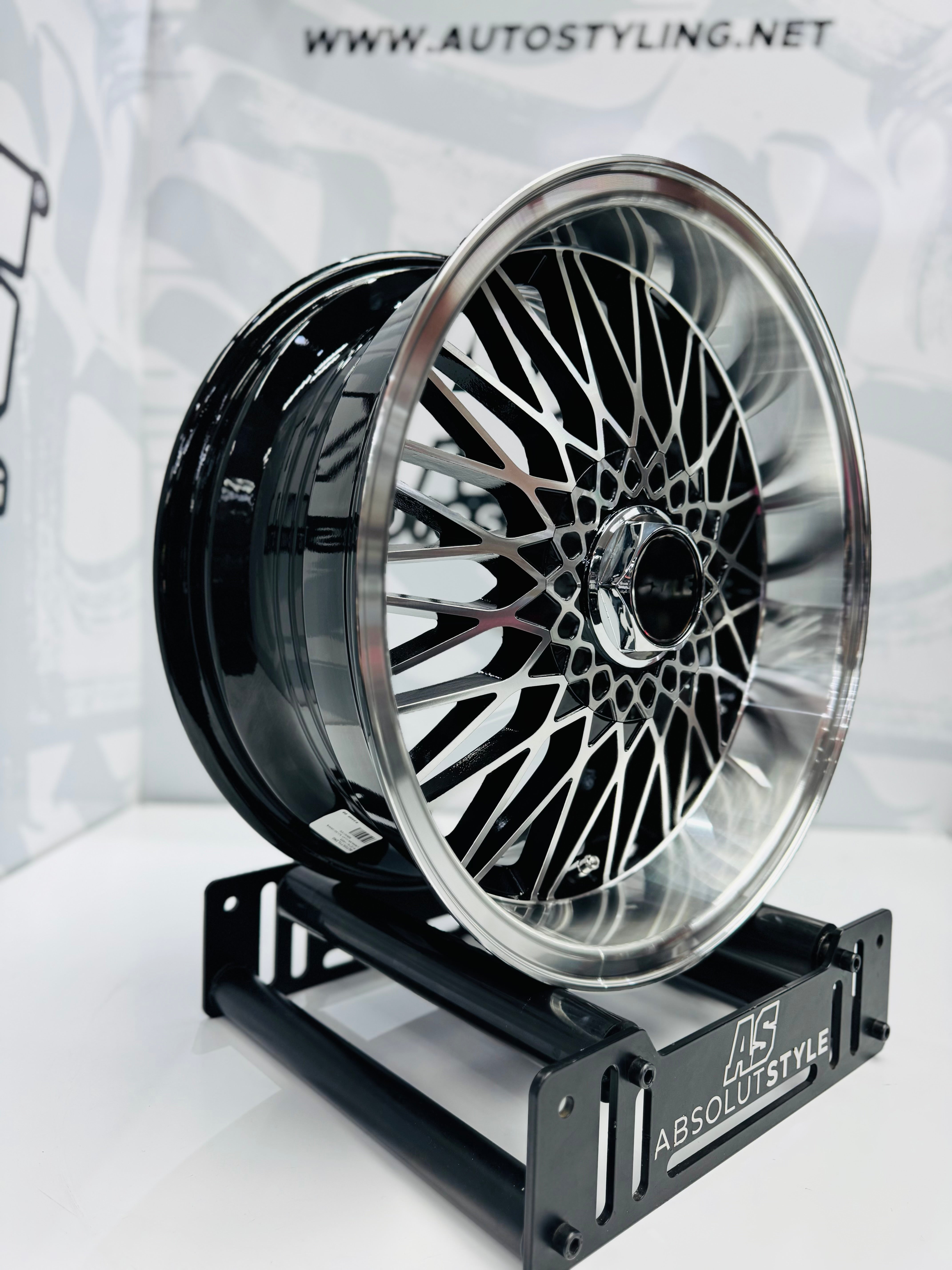 17” AS-EAGLE MACHINE BLACK DEEP DISH REAR 4/100 4/114