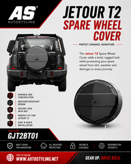 Jetour T2 (25-On) adventure Edition Stainless Steel Spare Wheel Cover TYPE A - Autostyling Klerksdorp