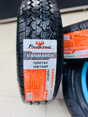 195R14C white wall powertrac taxi tyres