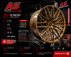 22”  AS-FORGED FW81951 6/139 RANGER / AMAROK  WHEELS  BRONZE - Autostyling Klerksdorp